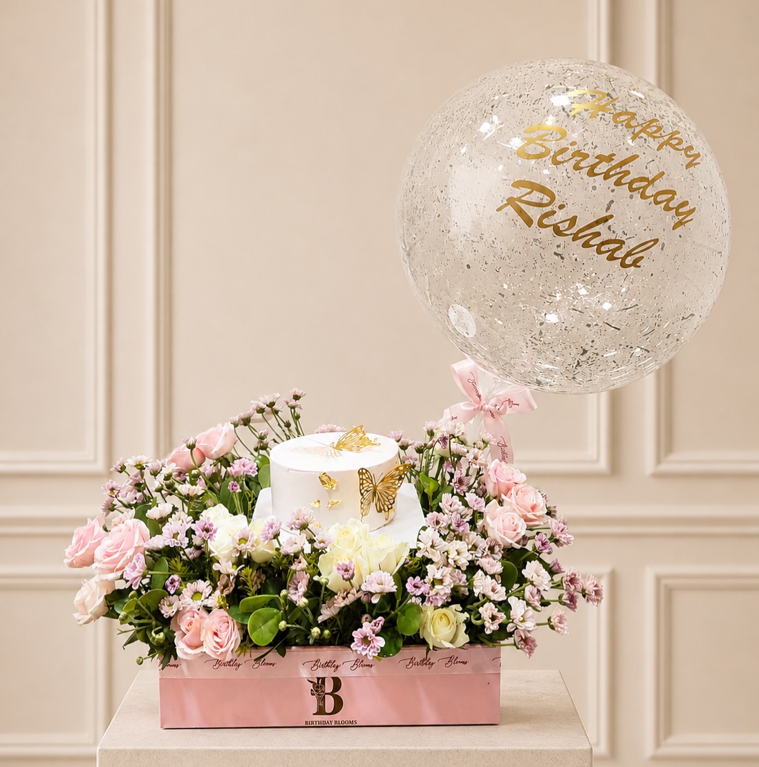 Birthday Blooms Facebook ad: Soft blooms, sweeter moments.