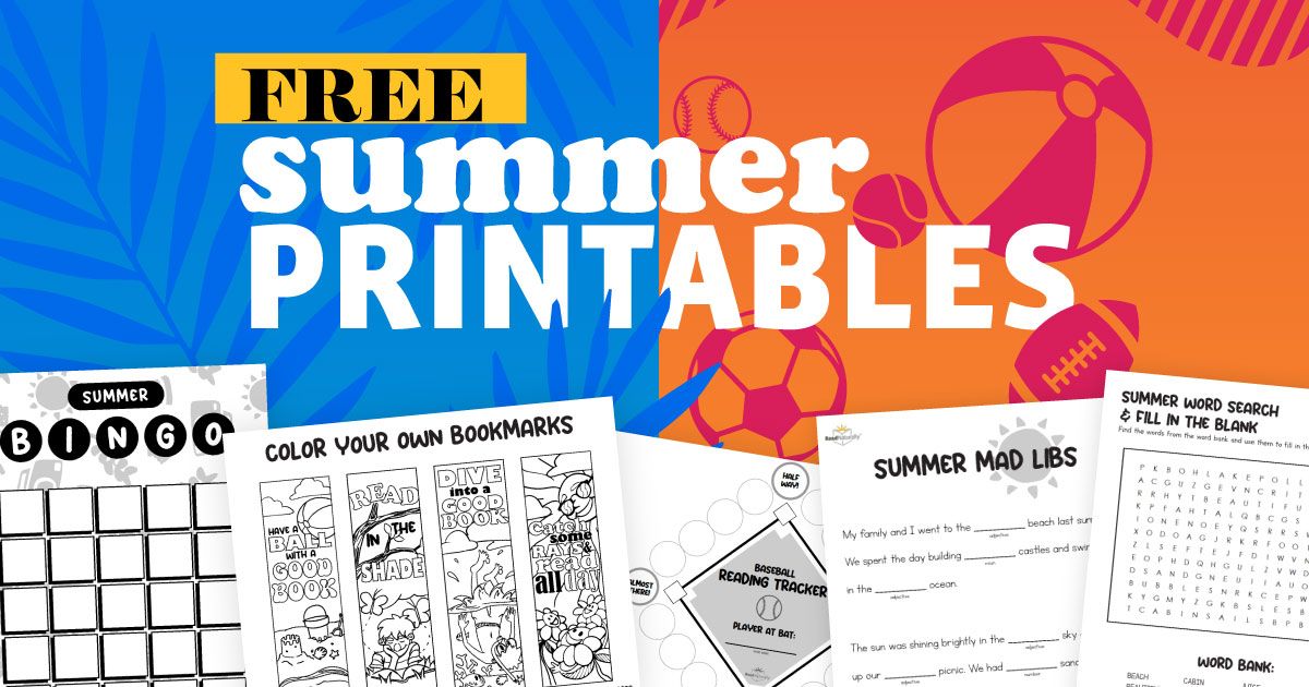 One Minute Reader Facebook ad: Summer Activity Worksheets, Printables, and Resources to…