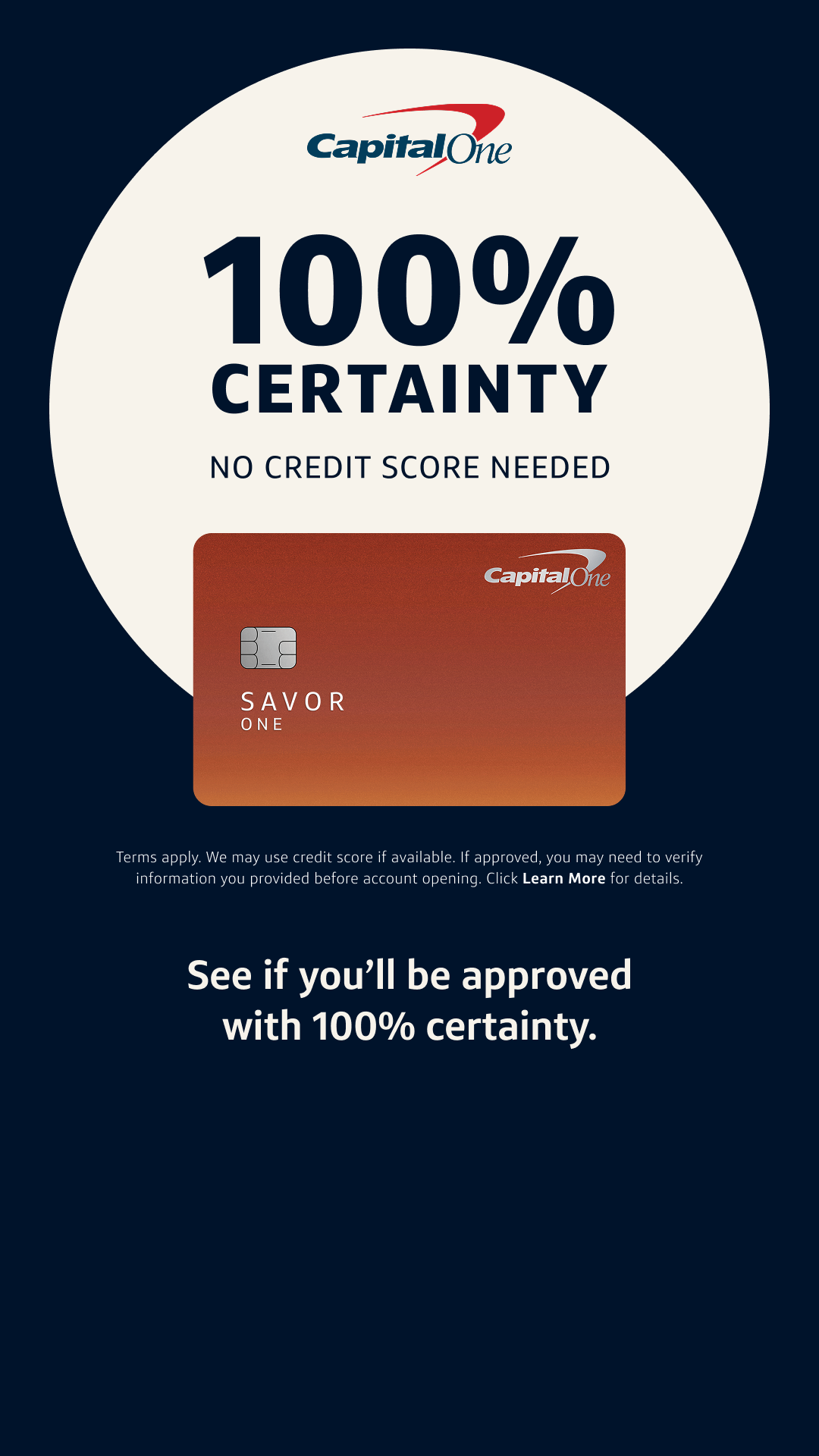 Capital One Facebook ad