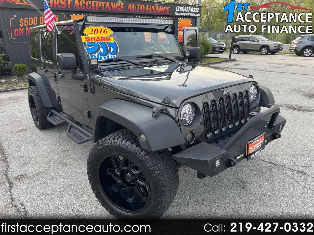 First Acceptance Auto Finance Facebook ad: $199 DOWN ON ALL CARS