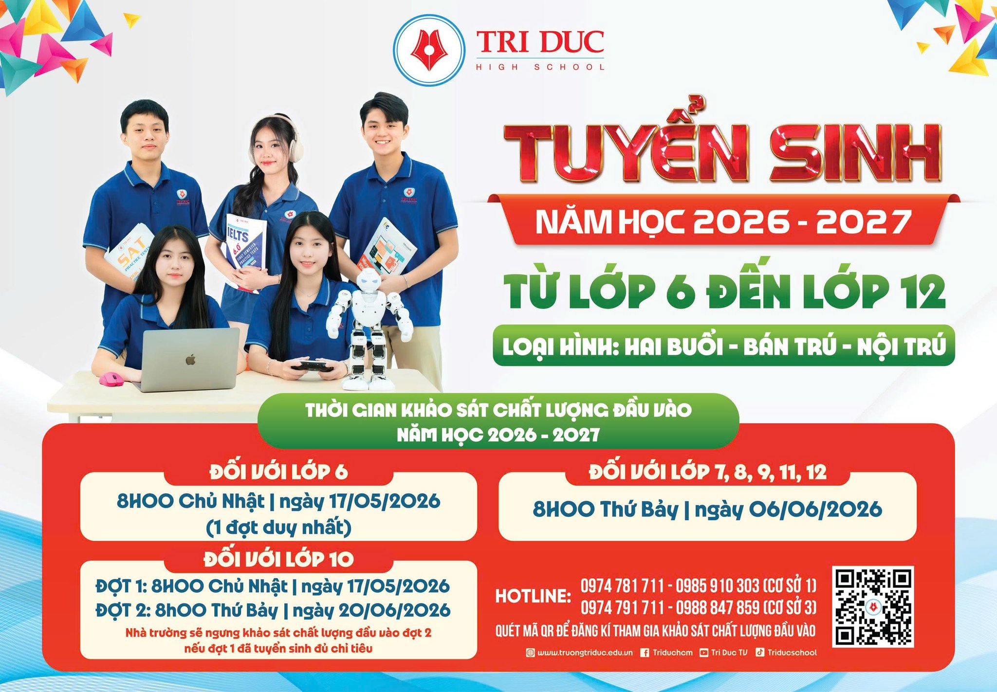 Trường Tiểu học, THCS và THPT Trí Đức Facebook ad: TRƯỜNG THCS & THPT TRÍ ĐỨC TUYỂN SINH…