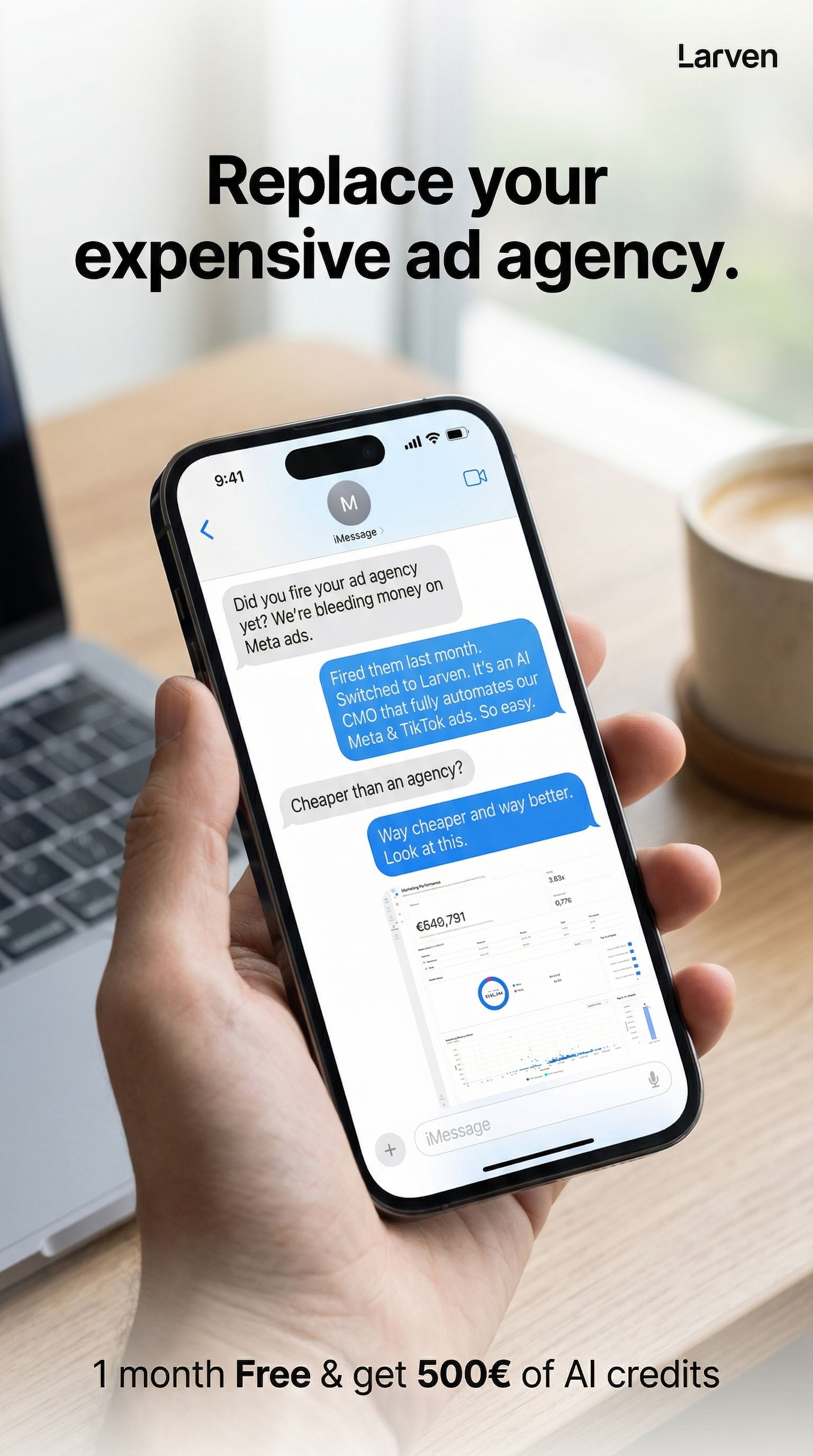 Larven AI Facebook ad