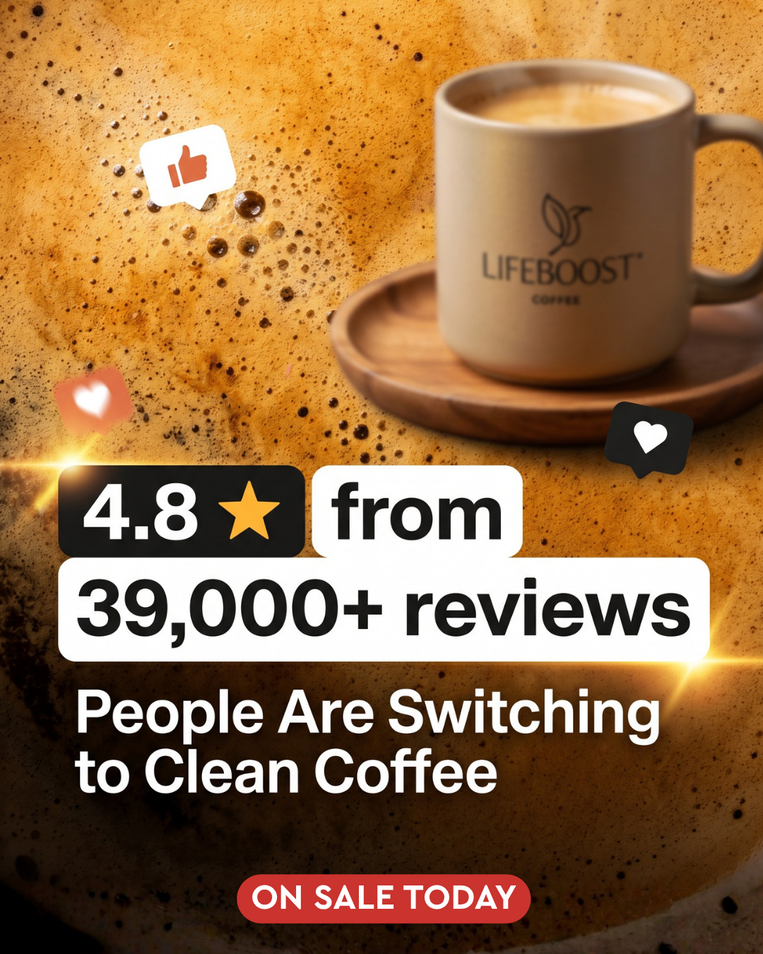 Lifeboost Coffee Facebook ad