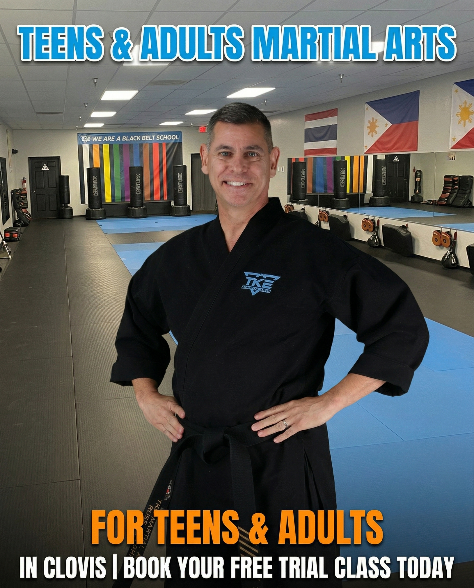 TKE Martial Arts Facebook ad: Free Martial Arts Class in Clovis