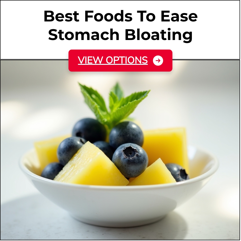 Insights Probe Insights Facebook ad: Best Foods To Ease Stomach Bloating.