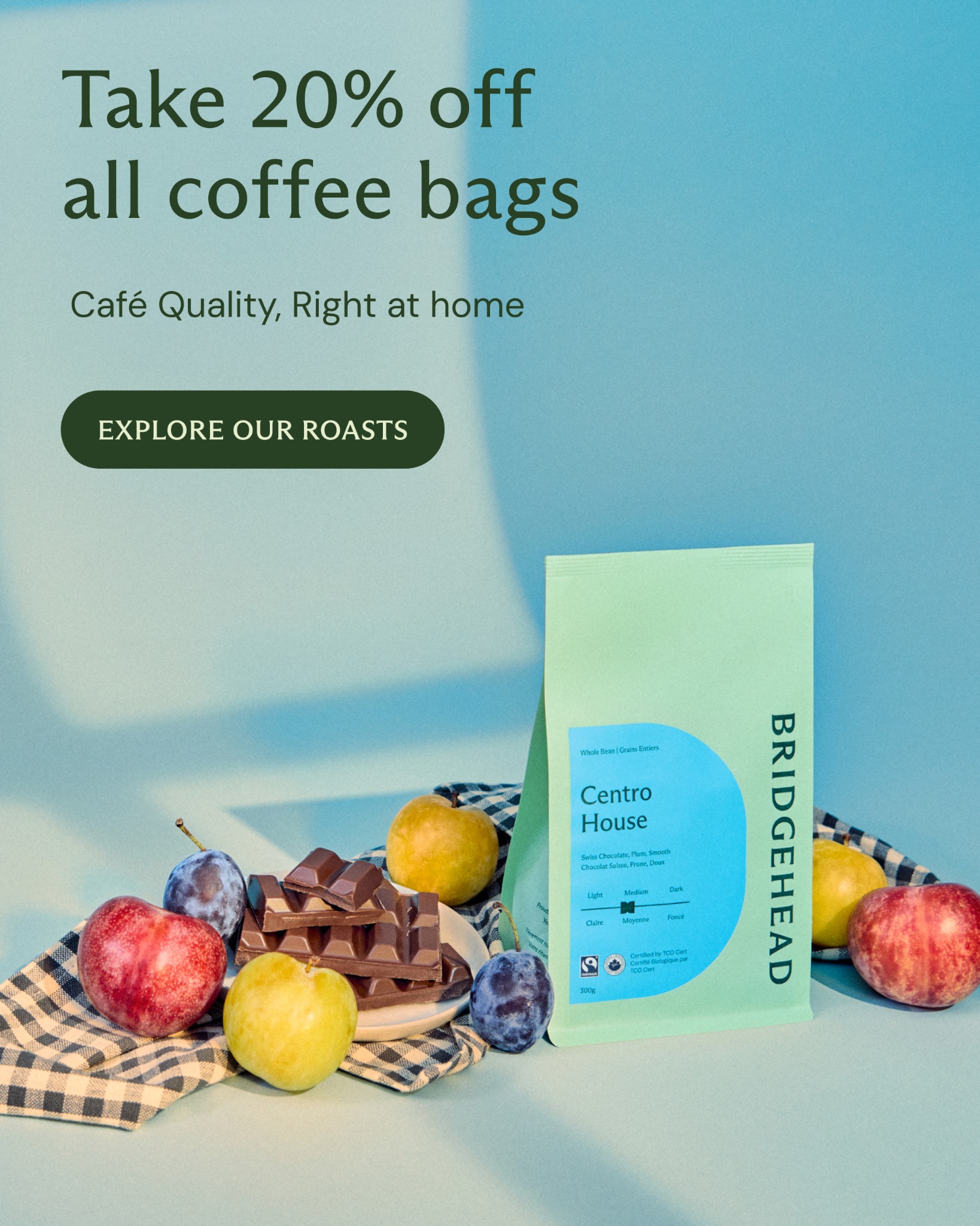 Bridgehead Coffeehouse Facebook ad from Feb 21, 2026
