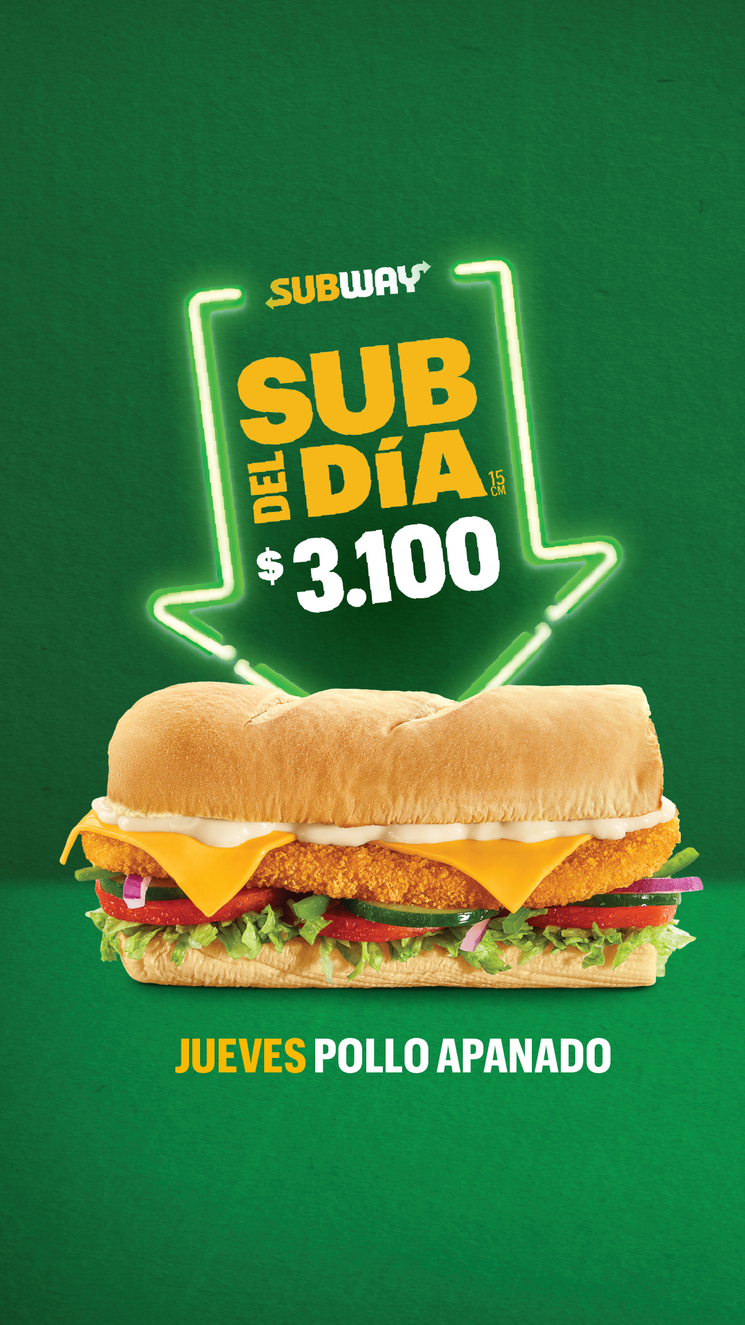Subway Chile Facebook ad