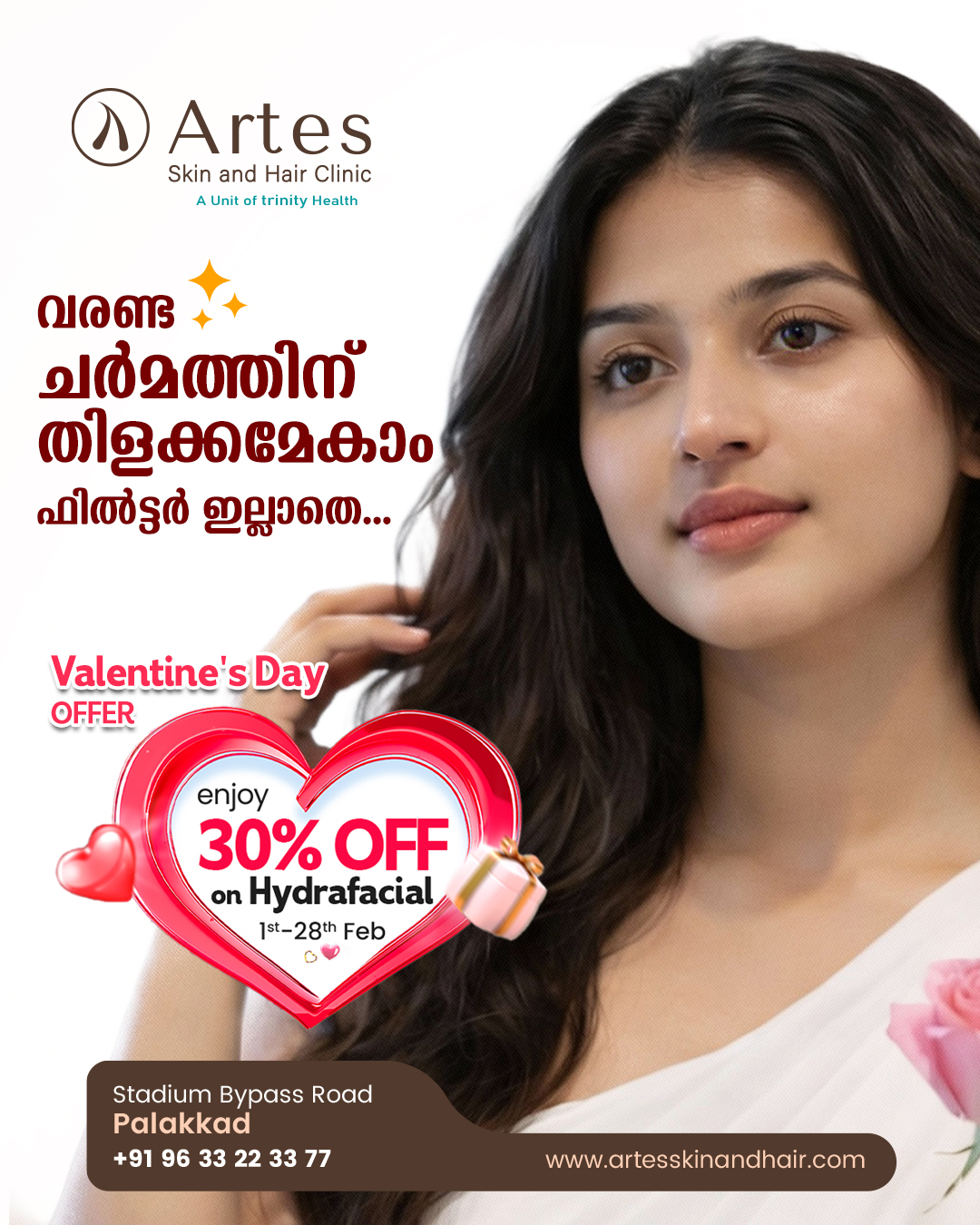Artes Skin & Hair Clinic Facebook ad: Chat with us