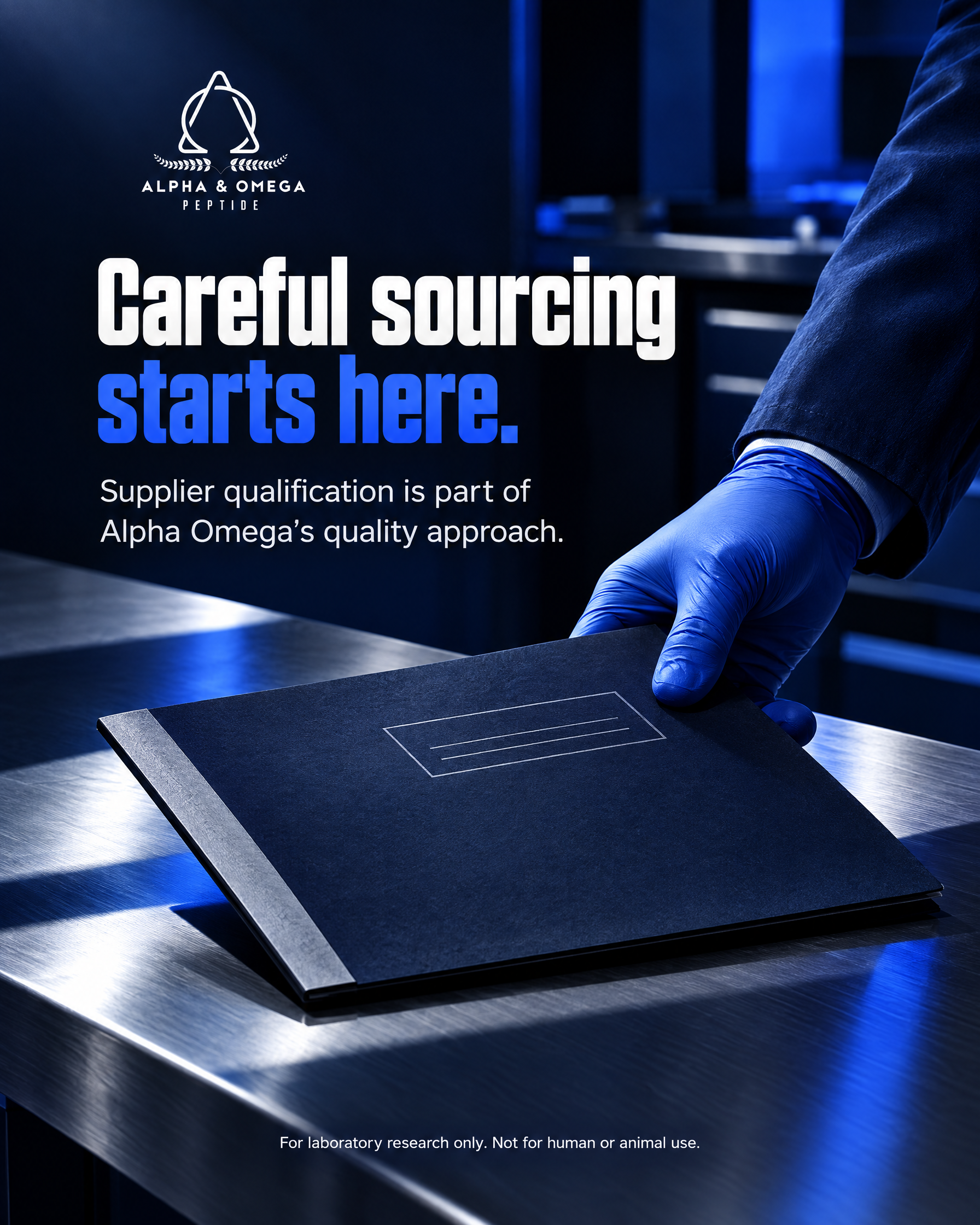 Alpha Omega Peptide Facebook ad: Careful Sourcing Starts Here