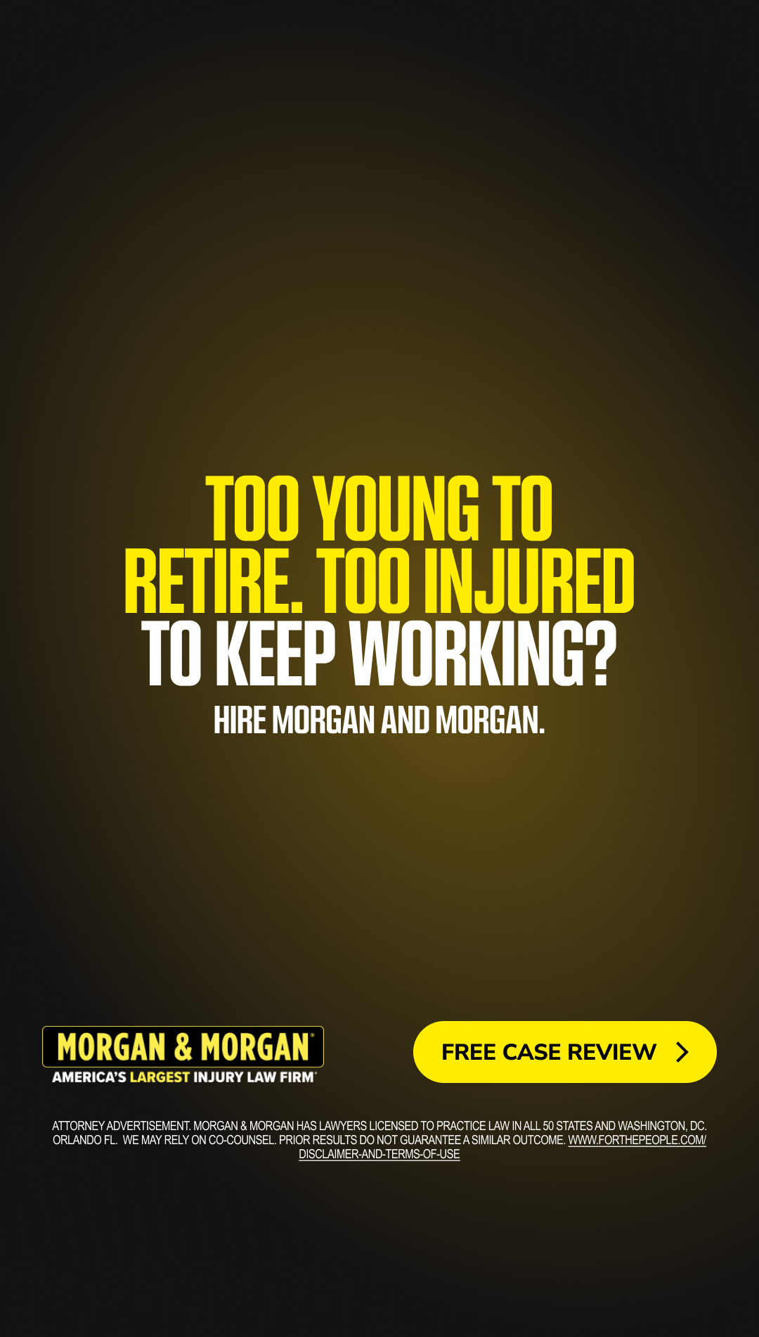Morgan & Morgan Facebook ad: Denied Social Security Disability Benefits?