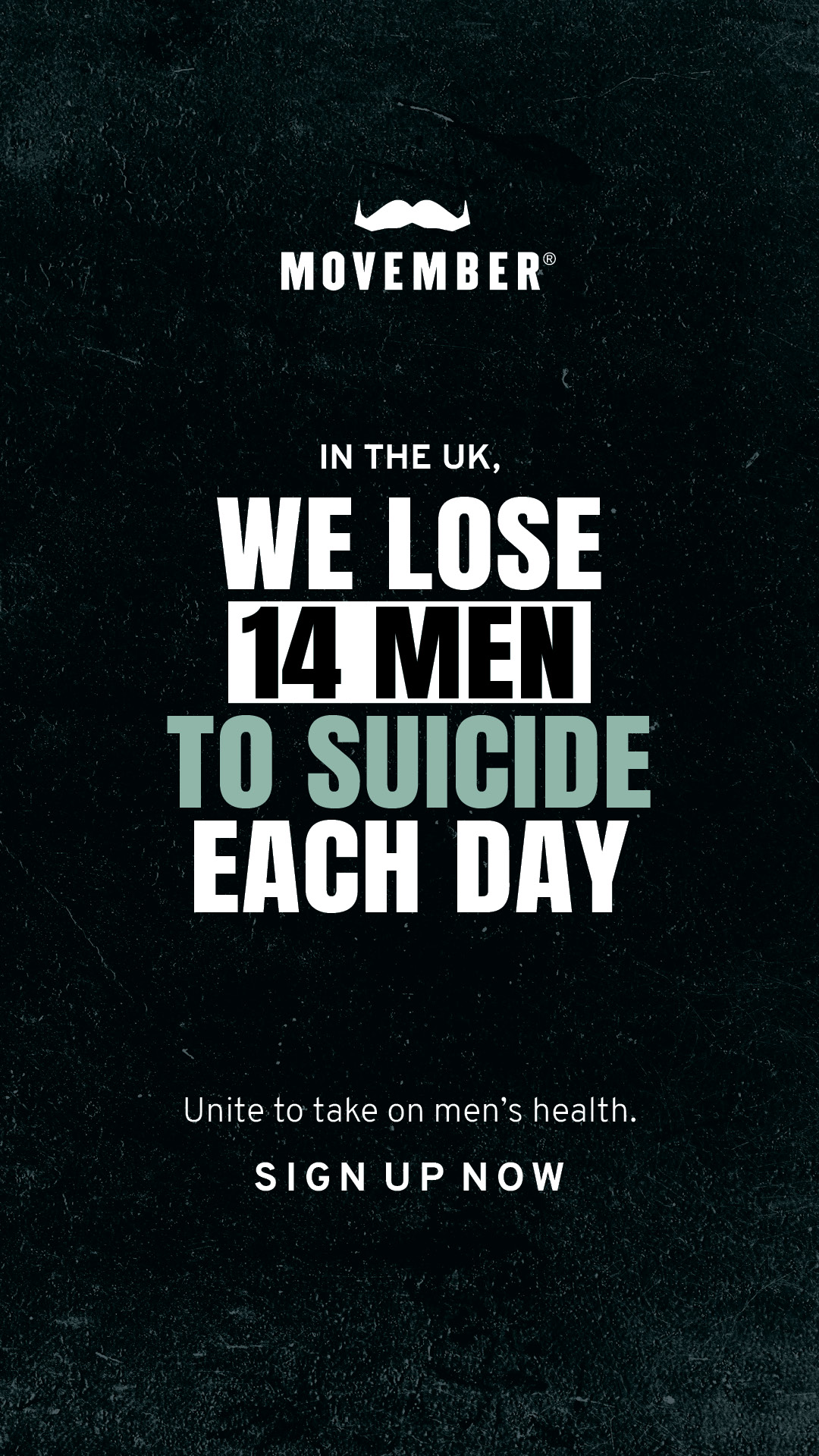Movember UK Facebook ad: Make a Growmitment. Change men’s health.