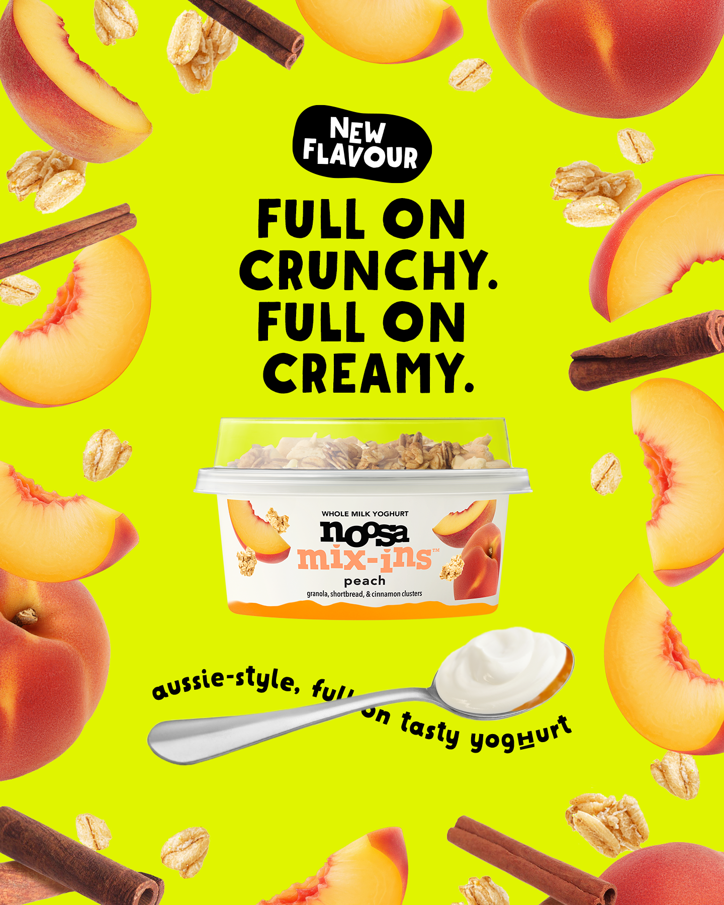 noosa yoghurt Facebook ad: Get peach noosa mix-ins