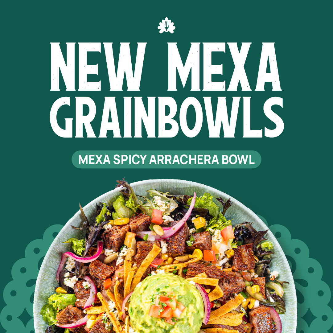SUPER SALADS Facebook ad: Mexa Grainbowls