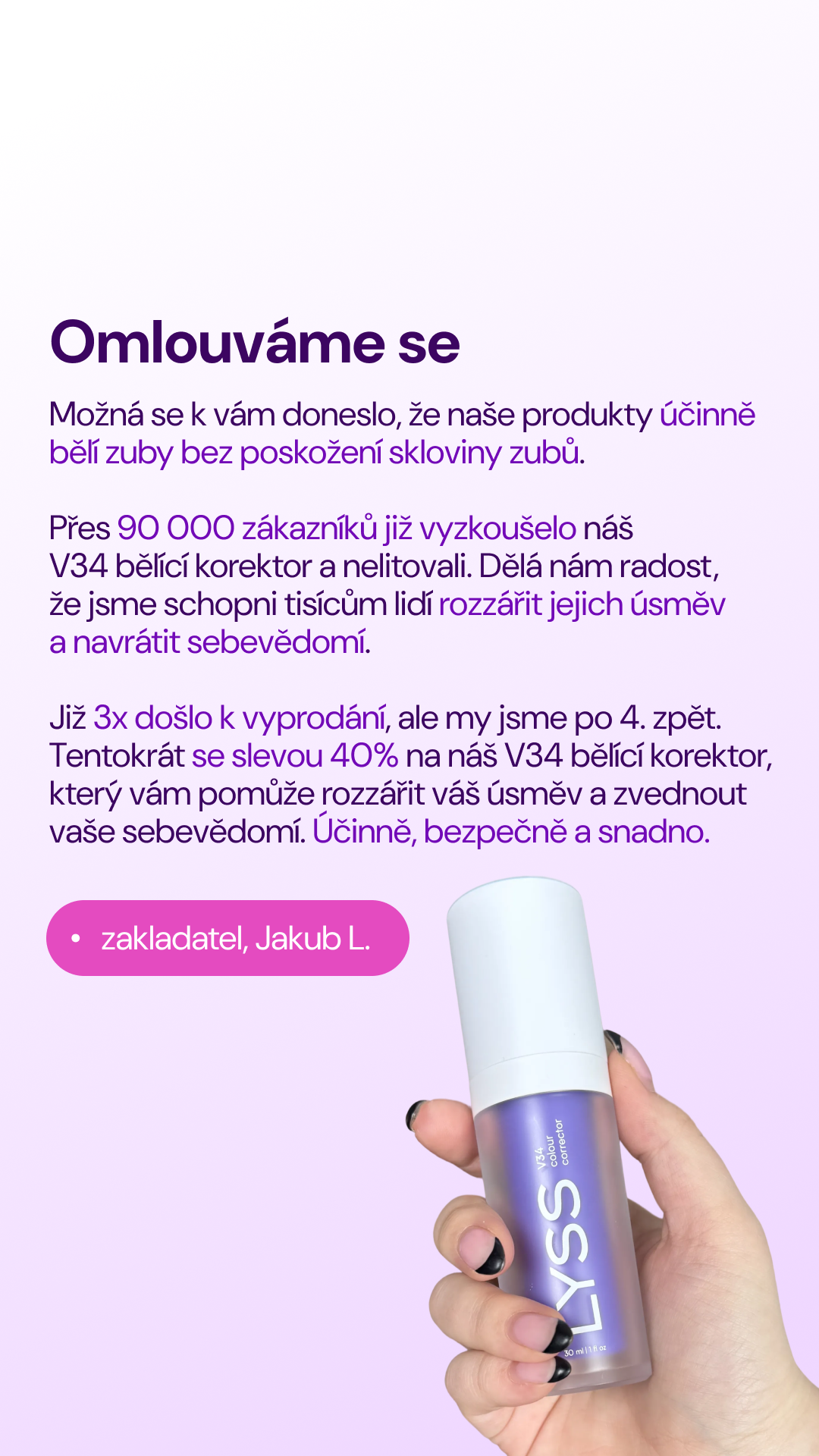 LYSS CZ Facebook ad