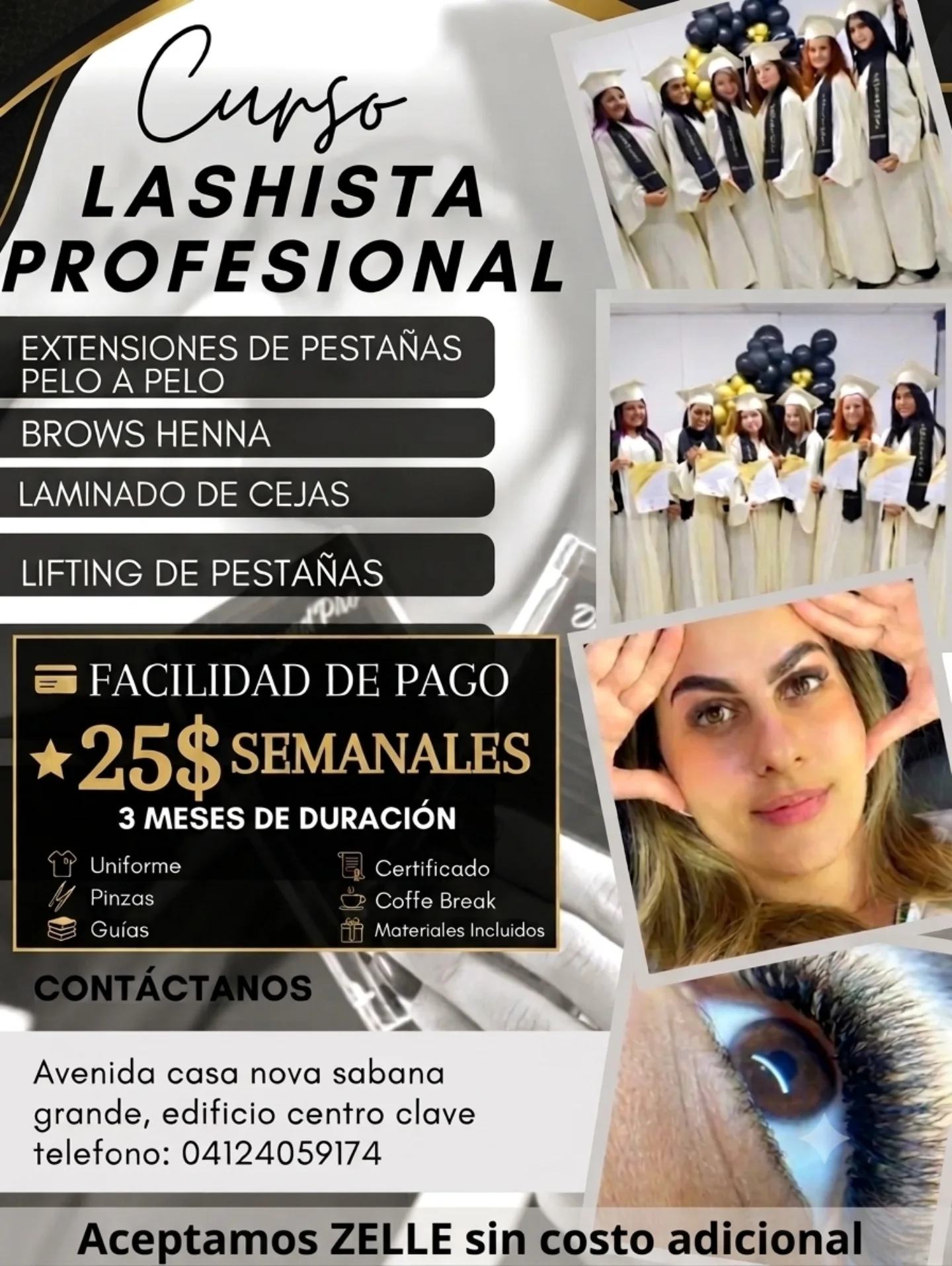 Tutunails Academy Facebook ad: ¡CONVIÉRTETE EN LASHISTA PROFESIONAL DESDE CERO!