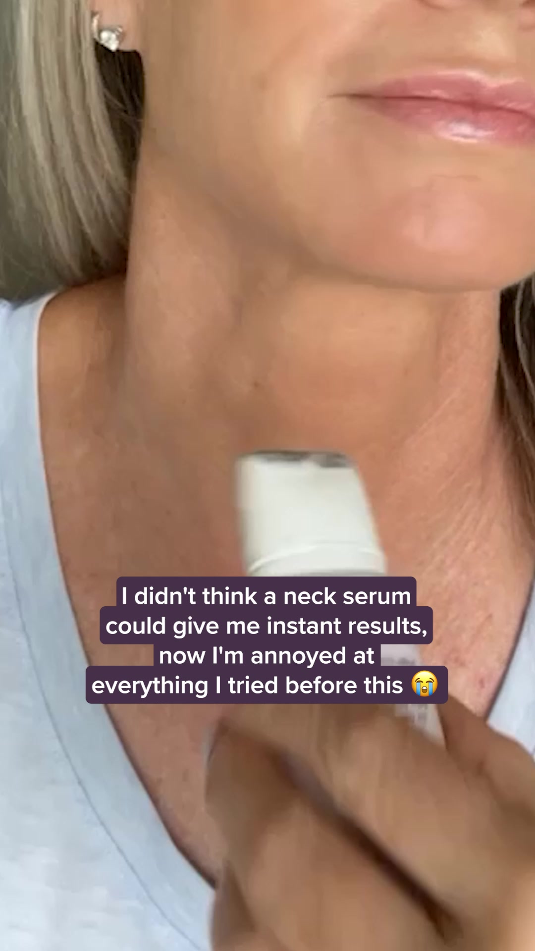 Womaness Facebook ad: Powerful Ingredients. Real Neck Results.