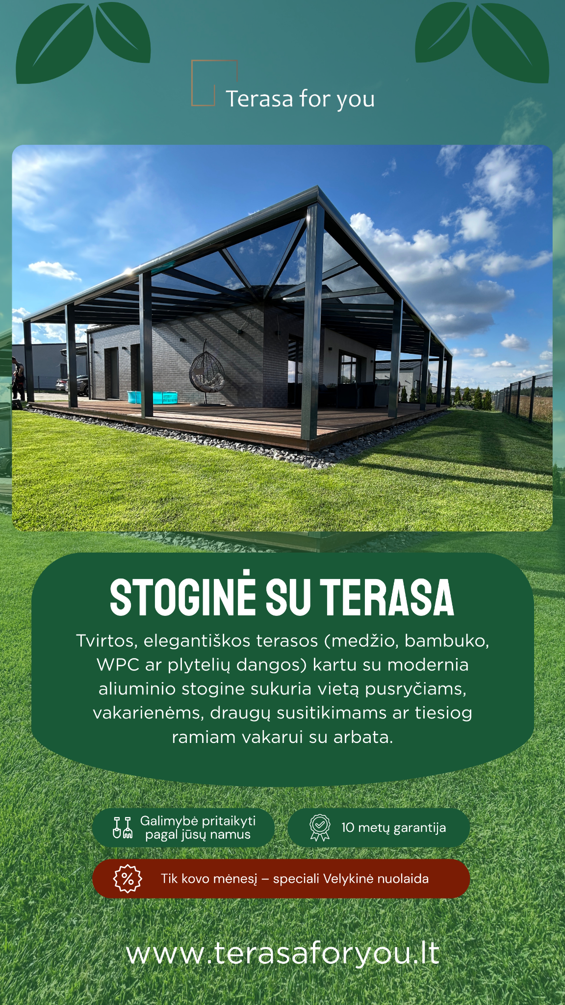 Terasa for You Facebook ad: Svajonių terasa - jau tavo kieme!