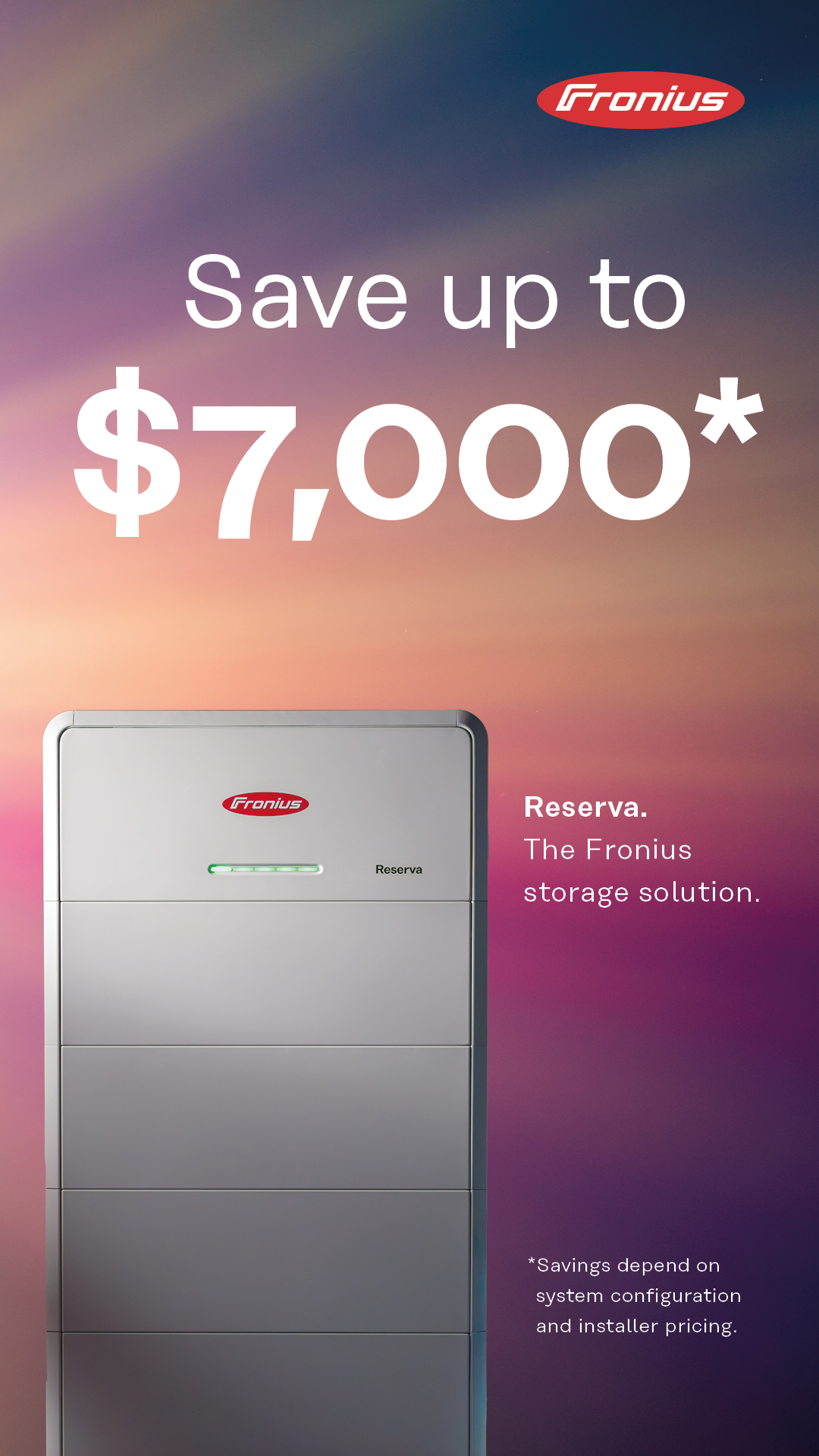 Fronius Australia Facebook ad: Stop relying on the grid.