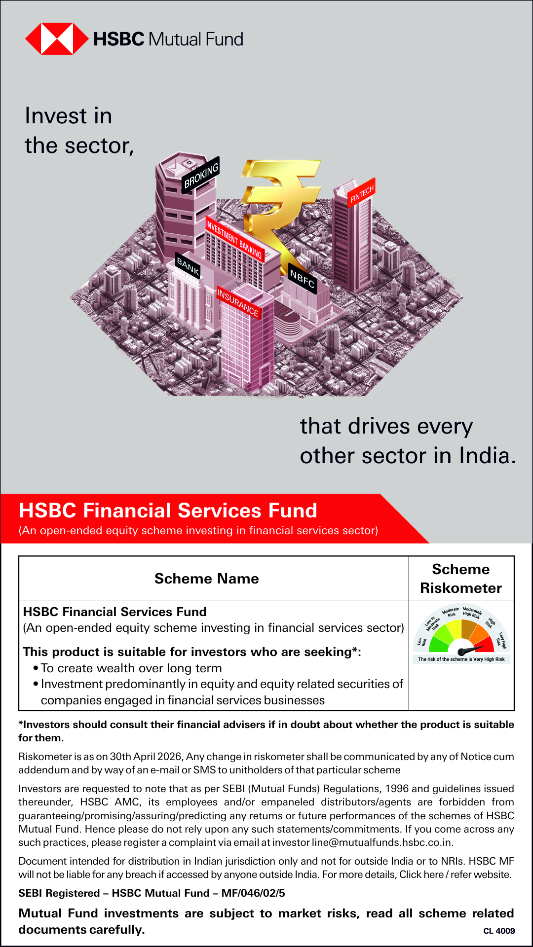 HSBC Mutual Fund India Facebook ad