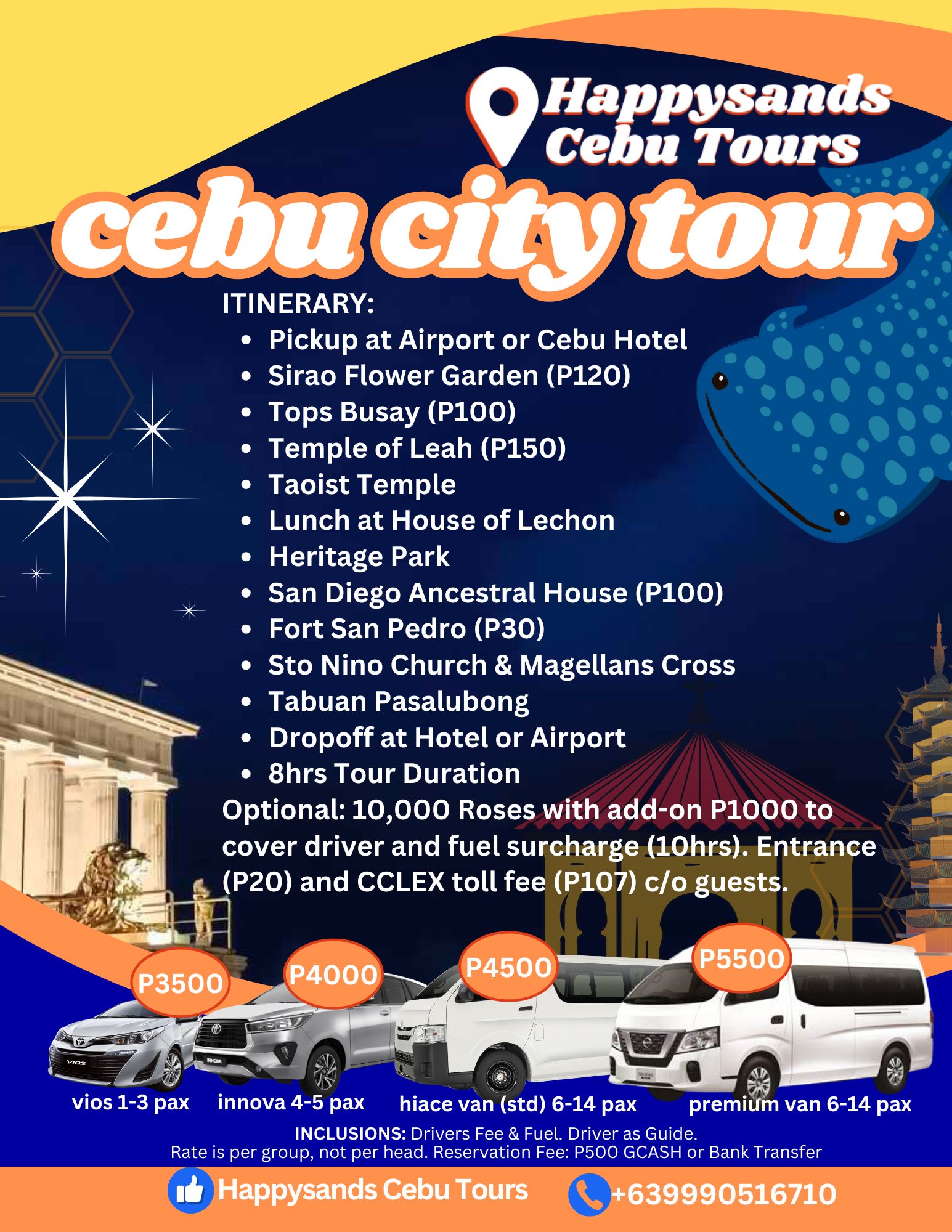 HappySands Cebu Tours Facebook ad: Optimize your travel budget with our verry affordable…