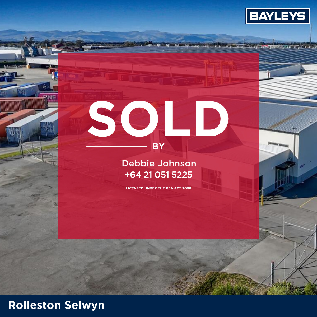 Bayleys Canterbury Commercial Facebook ad: Just sold in Rolleston