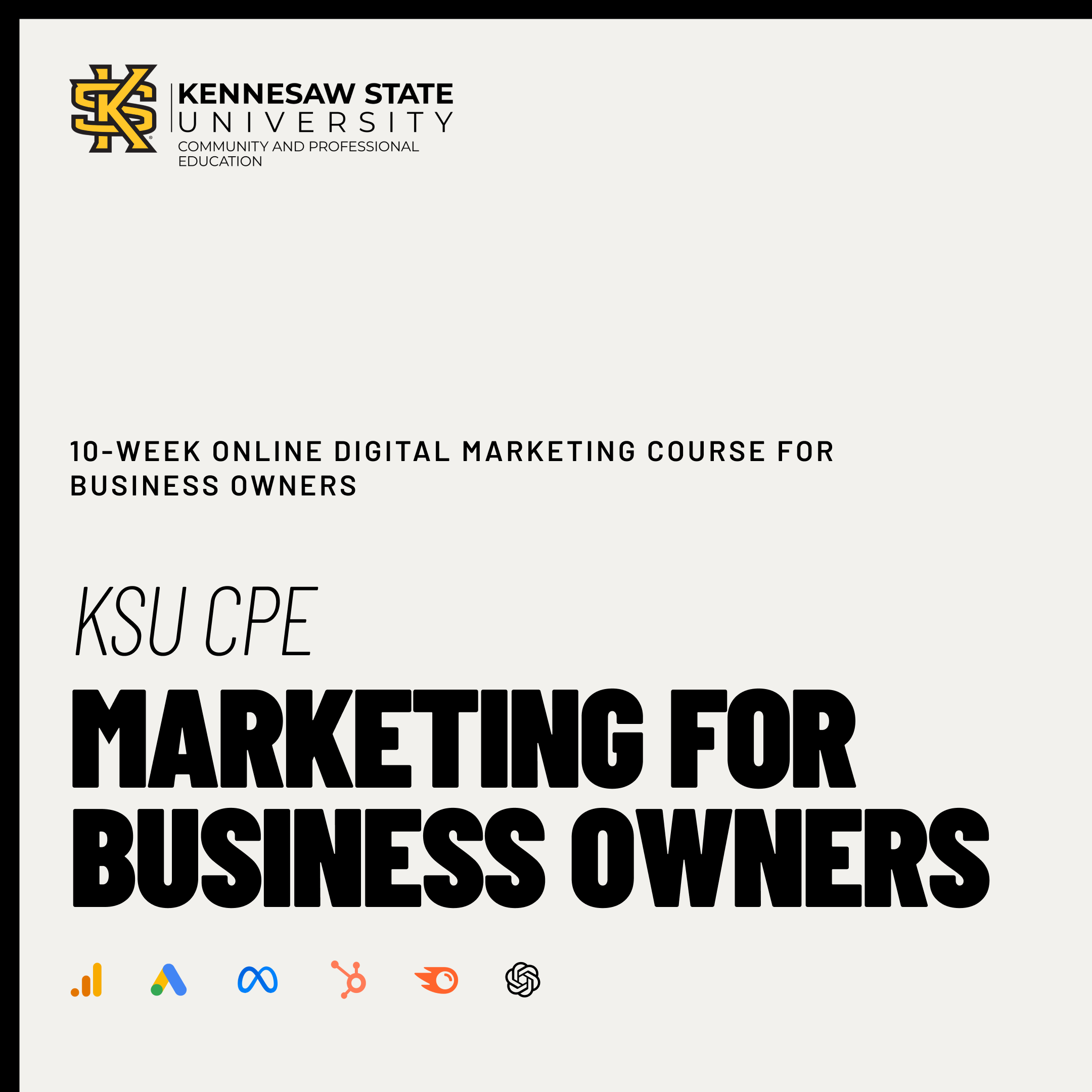 KSU Community and Professional Education Facebook ad