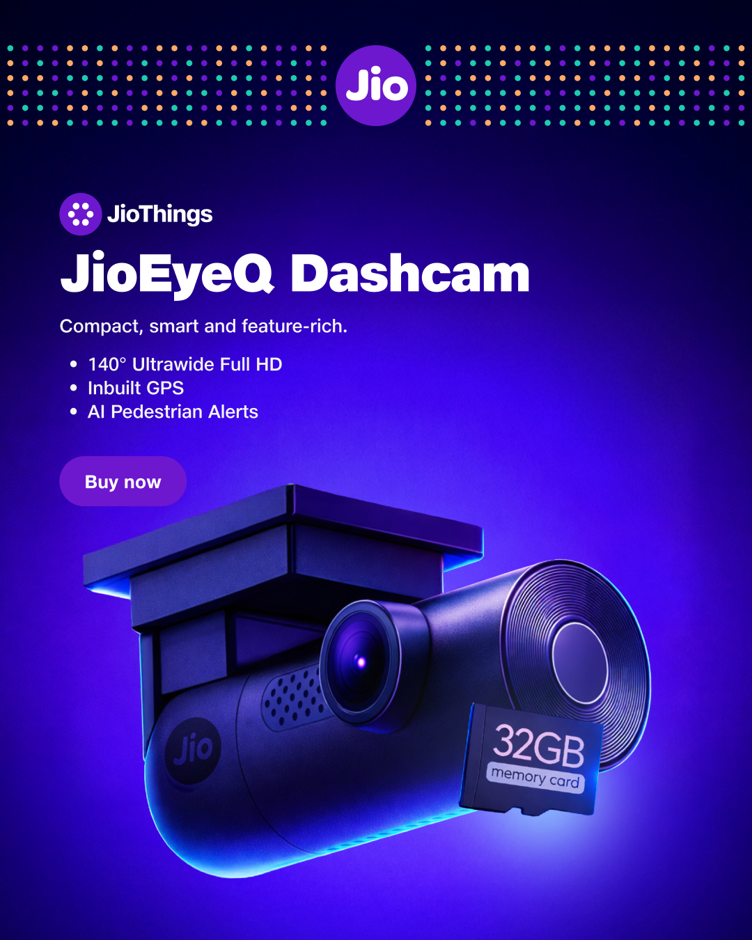 Jio Things Limited Facebook ad: Drive Smarter with JioEyeQ
