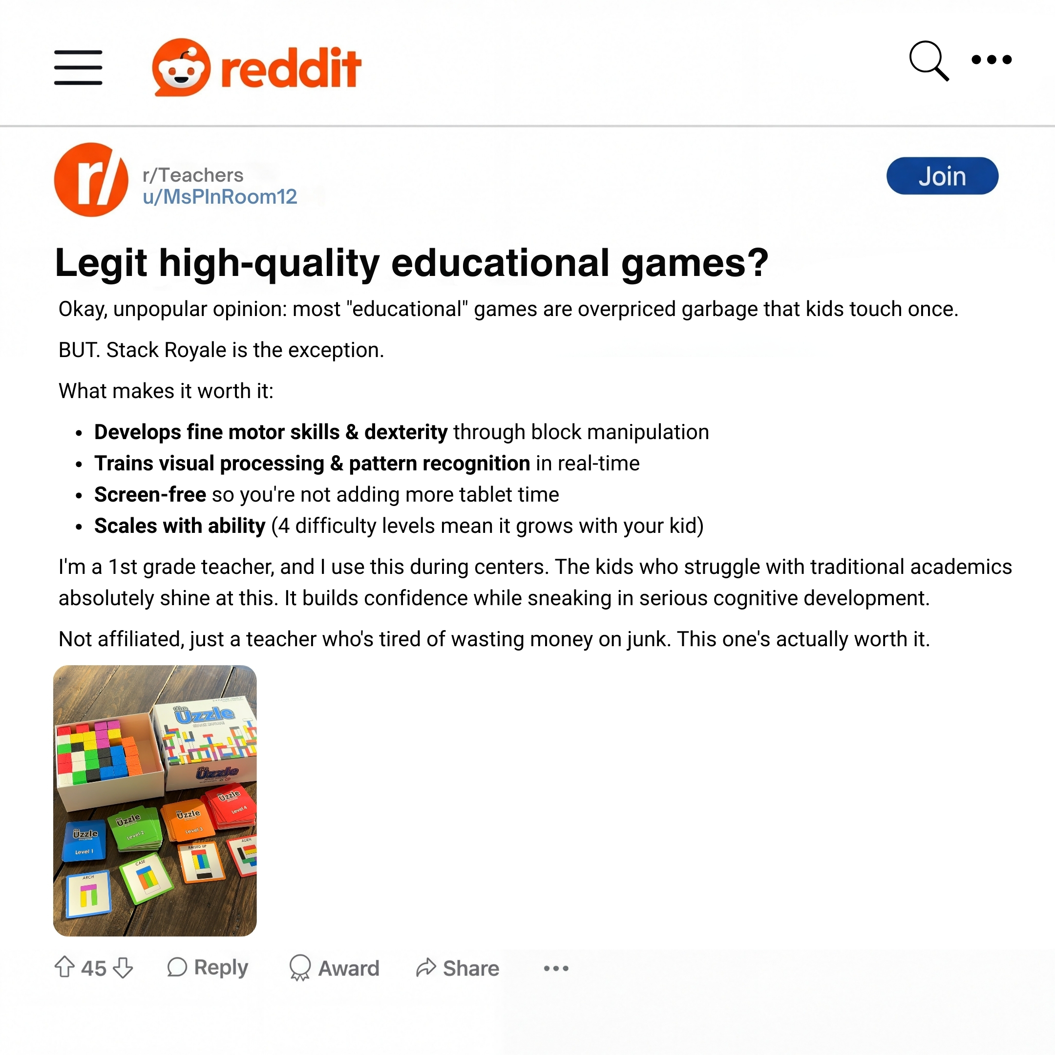 Uzzle Games Facebook ad
