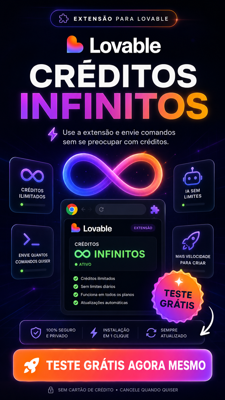 Lovable Bridge Facebook ad: Teste grátis agora