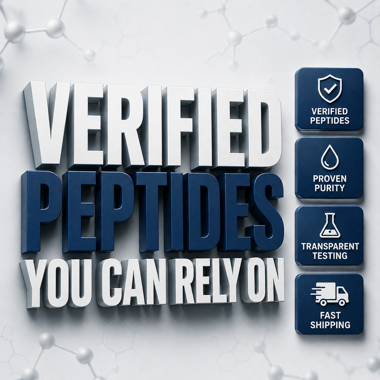 HappyPeptides.Com Facebook ad: Trust Your Source.