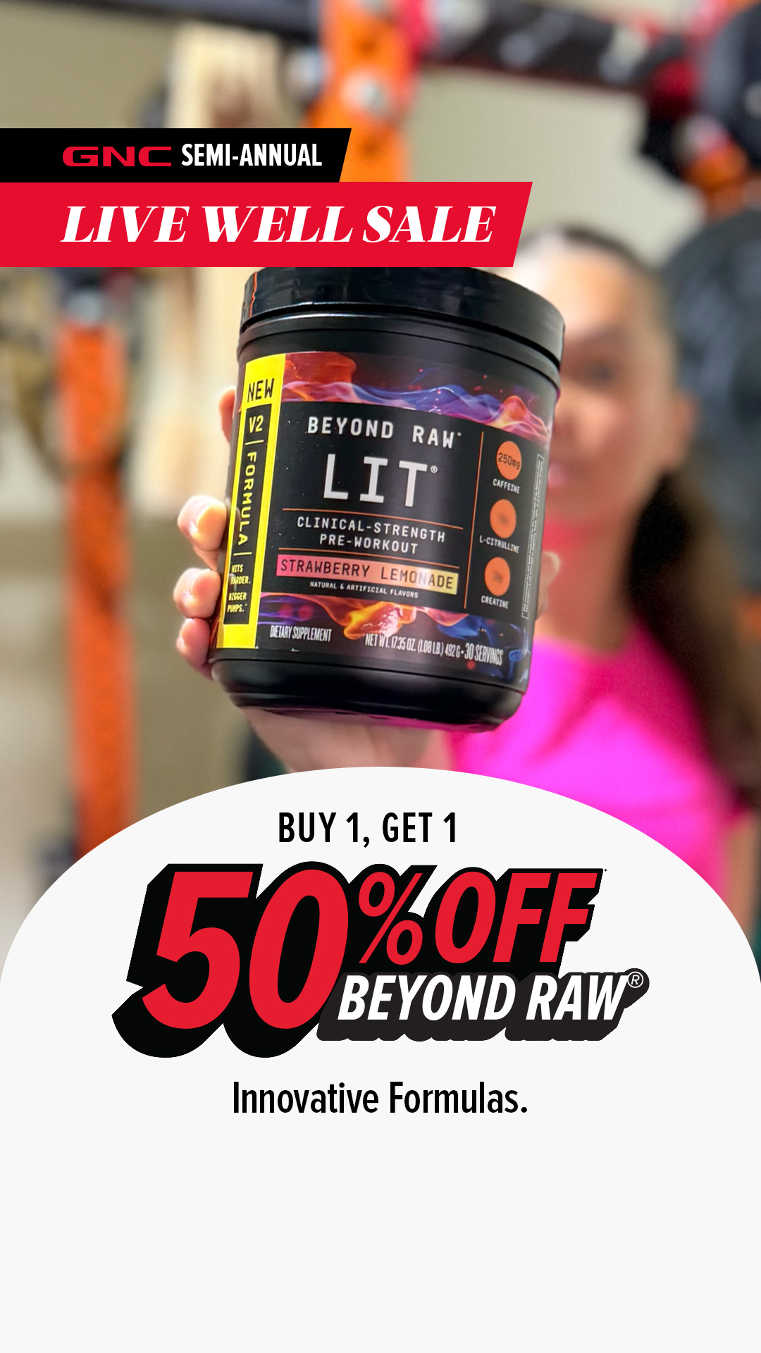 GNC Live Well Facebook ad