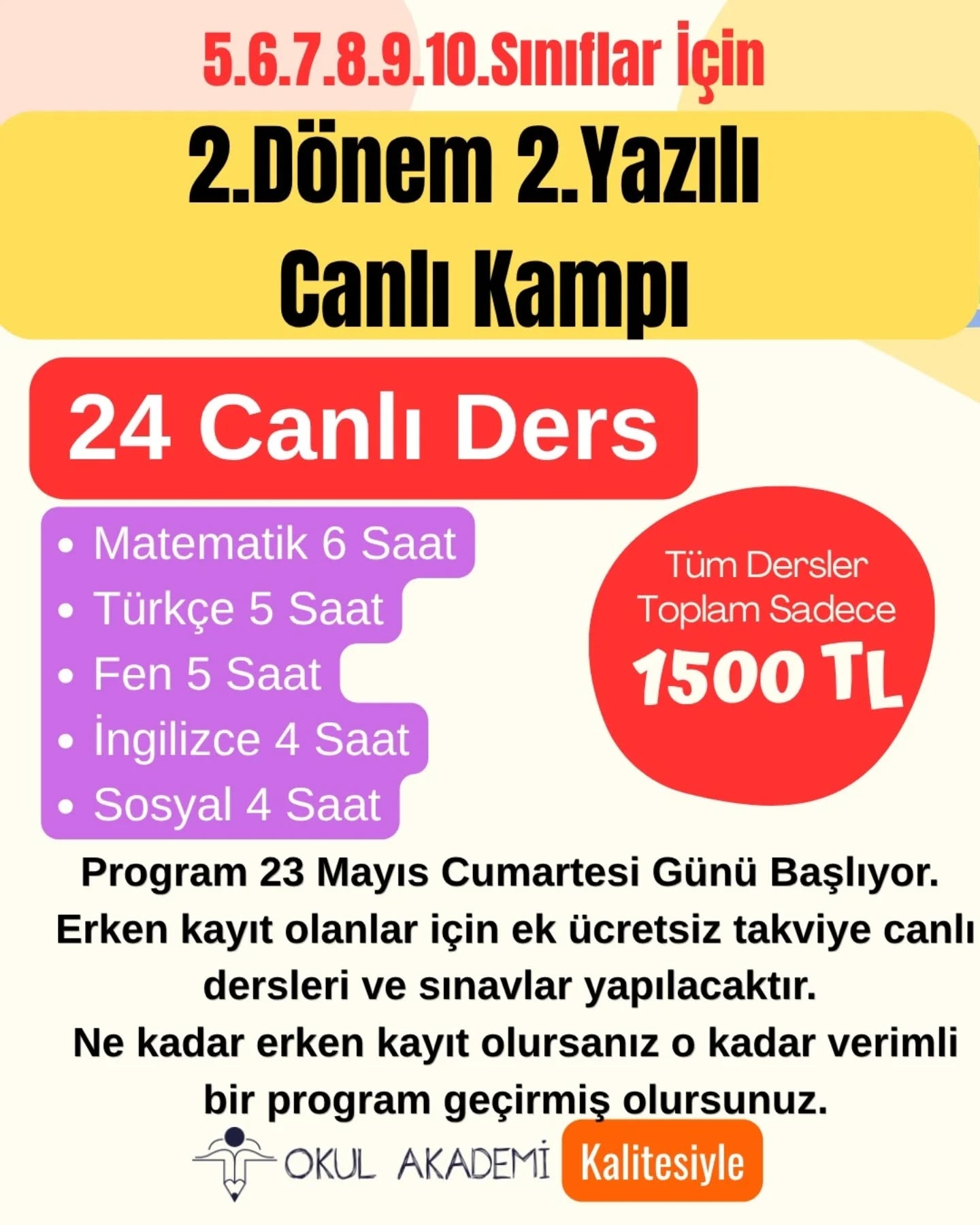 Okul Akademi Facebook ad: 5, 6, 7 ve 8.