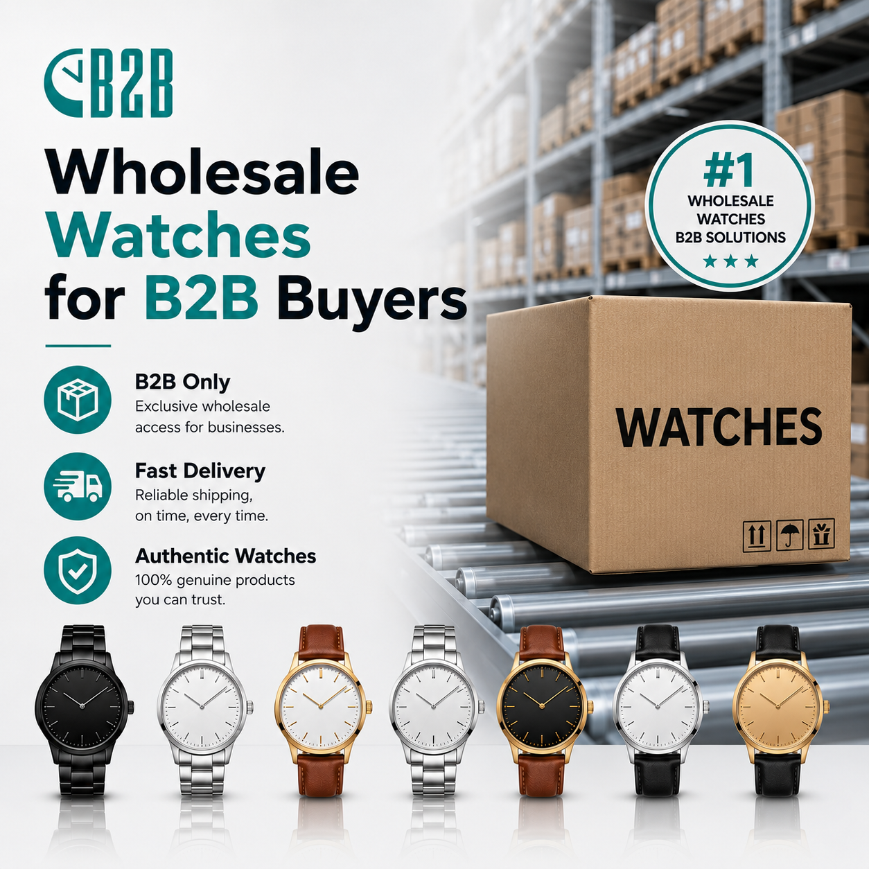 Watches B2B Facebook ad: Wholesale Watches for Businesses
