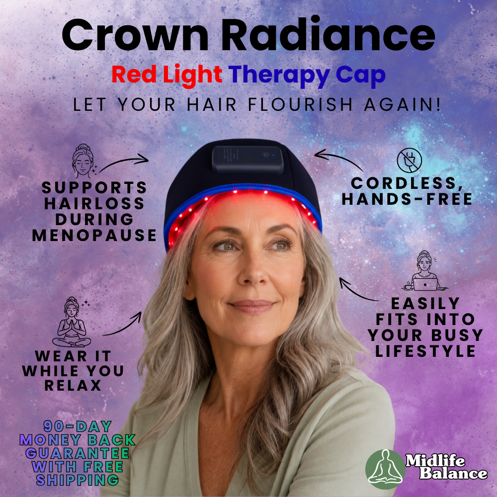 Midlife Balance Facebook ad: Supporting Menopausal Hair Loss