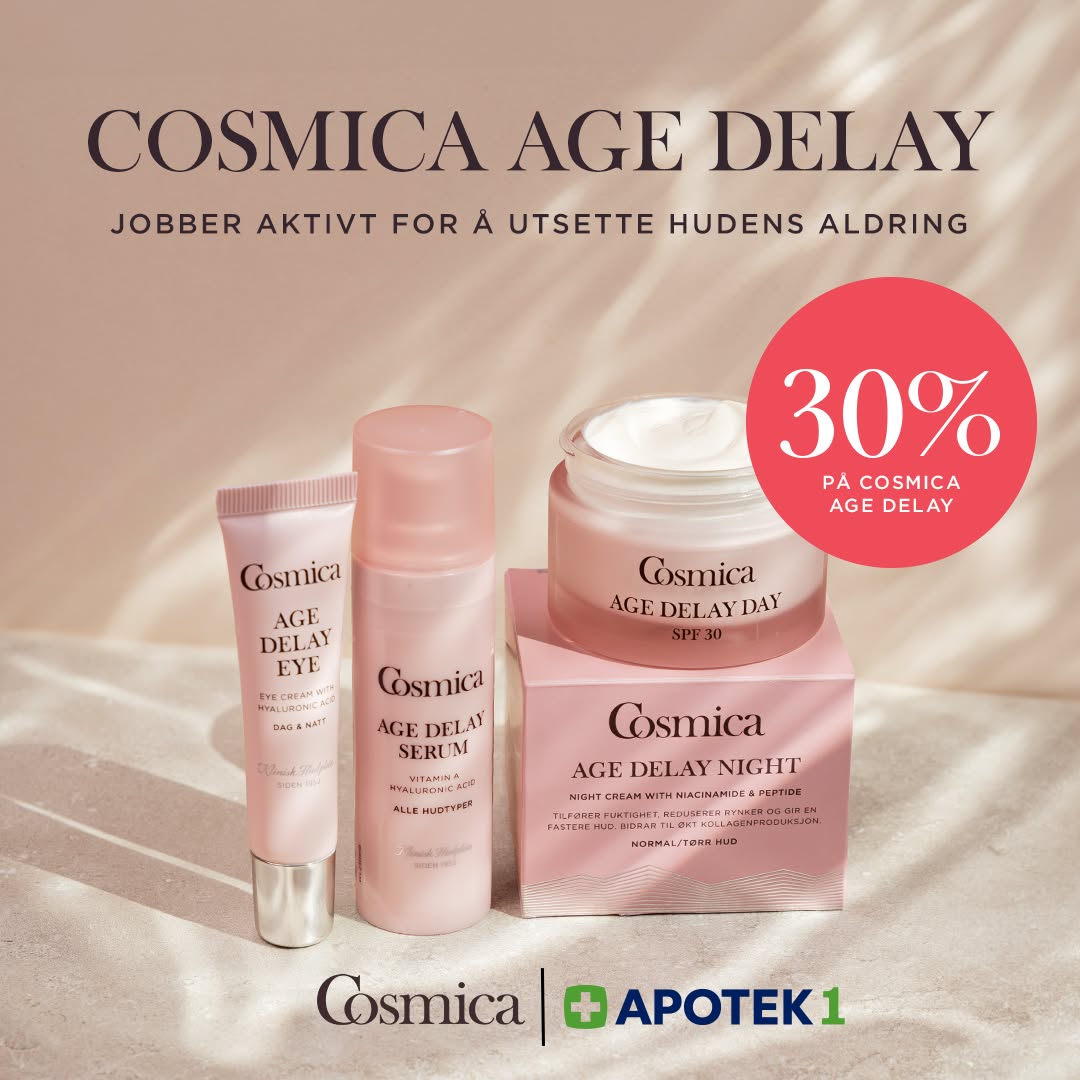 Cosmica Facebook ad: 30% på Cosmica Age Delay