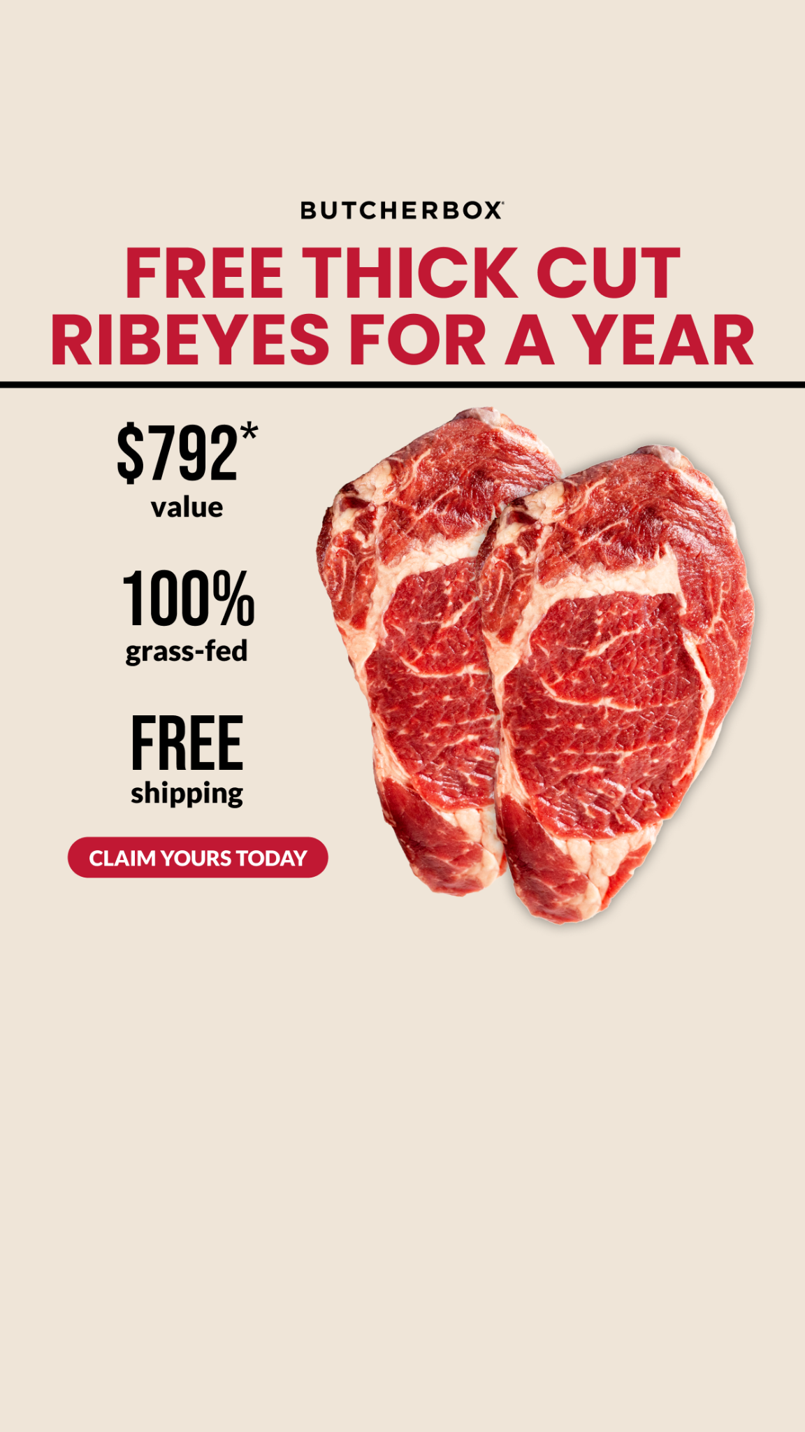 ButcherBox Facebook ad