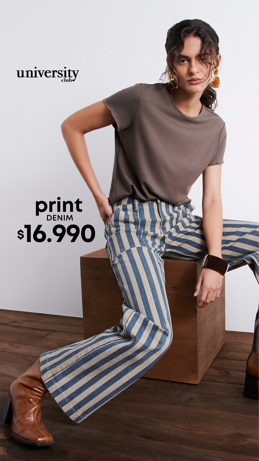 Falabella Facebook ad: Descubre Print Denim de University Club