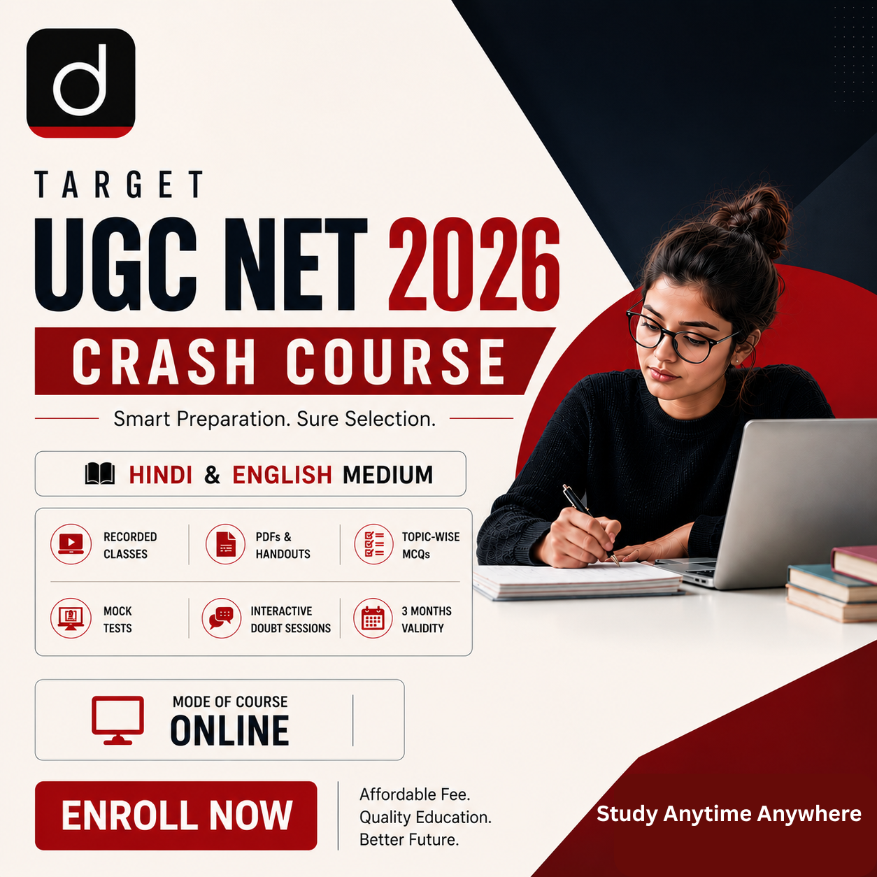 Drishti Teaching Exams Facebook ad