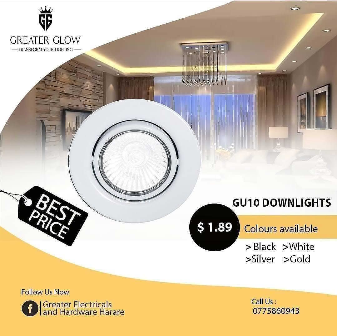 Greater Glow Electronics Facebook ad: brighten your space with our downlights,hurry while it…