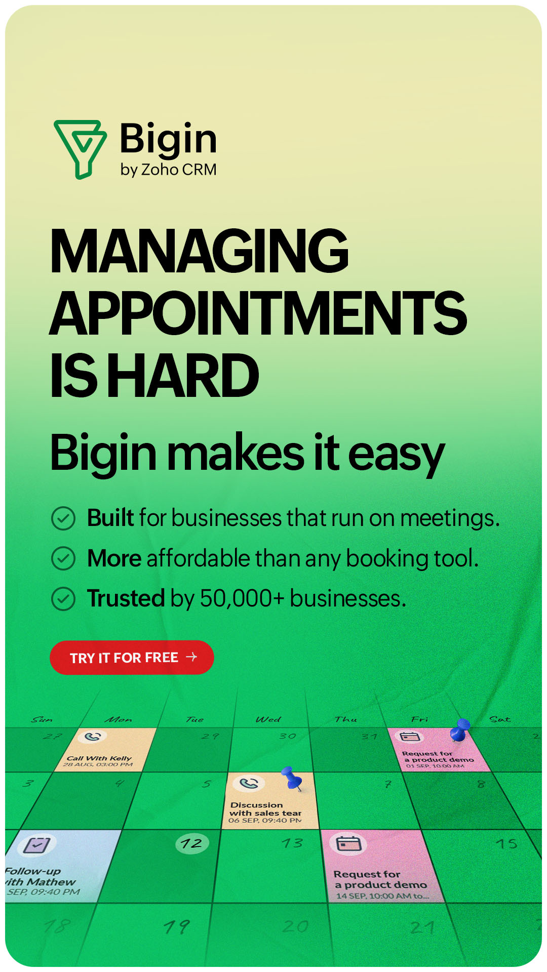 Bigin Facebook ad