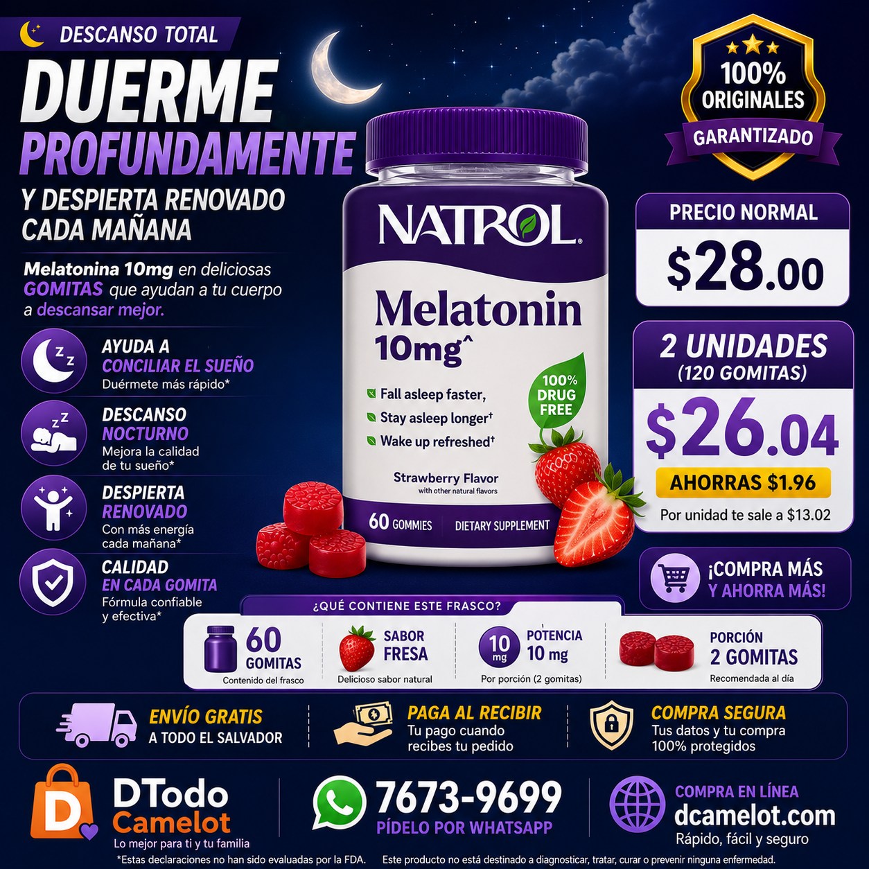 D’todo Camelot Facebook ad: ¿Buscas relajarte, dormir mejor o apoyar tu bienestar…