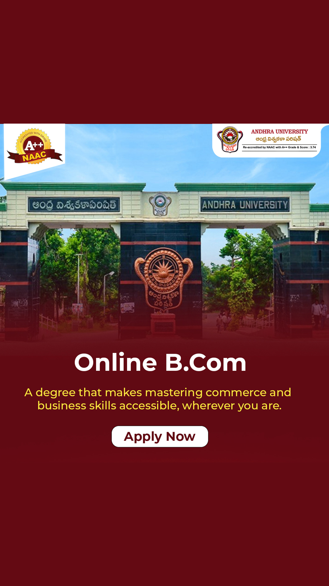 AndhraUniversity_online_ODL_DA Facebook ad