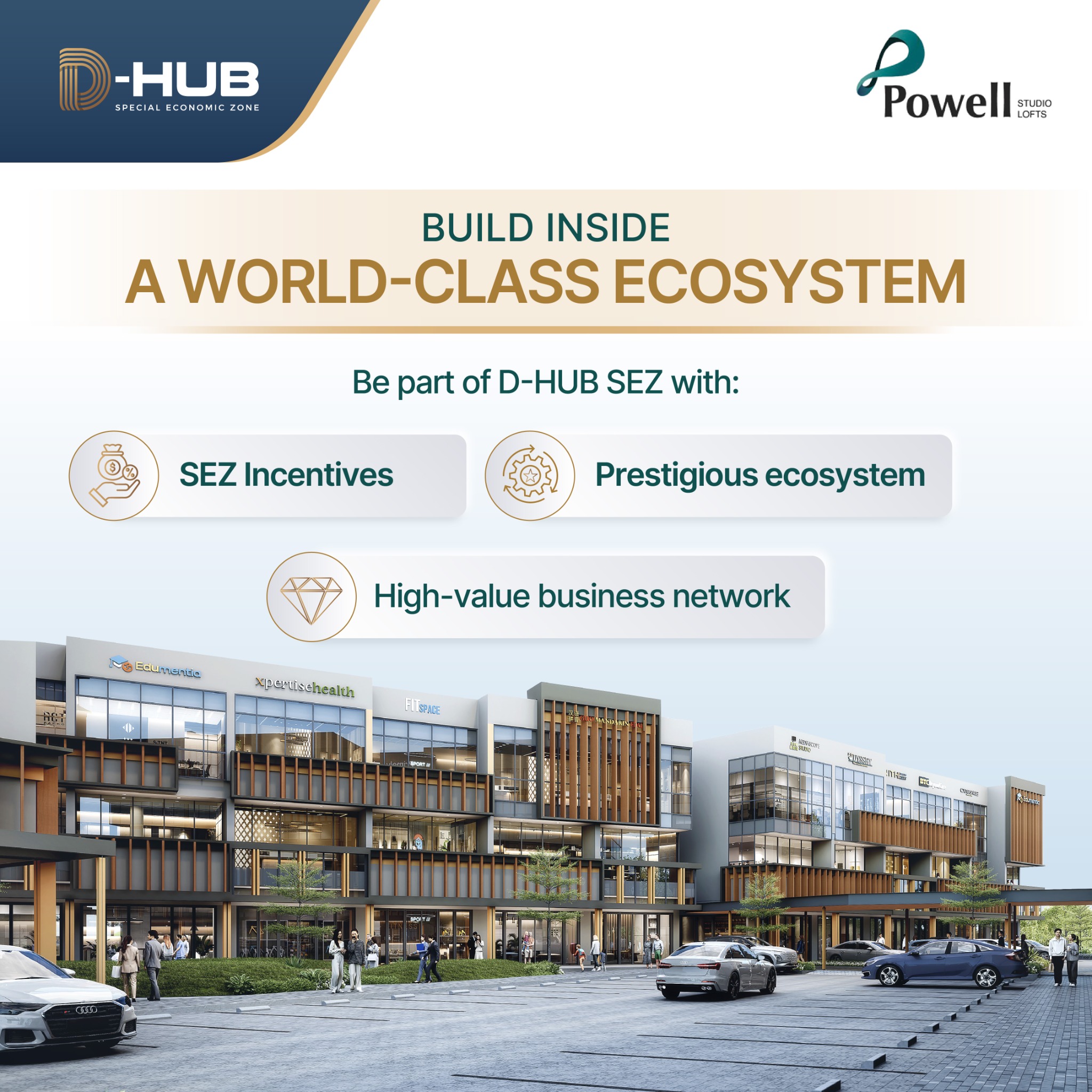 DHUB SEZ Facebook ad: Grow your business inside D-HUB Special Economic Zone…