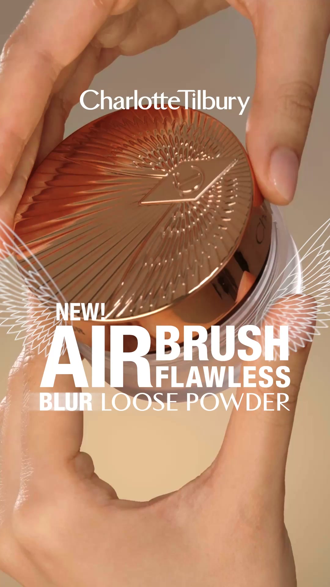 Charlotte Tilbury Facebook ad: NEW! POWDER + BLUR PUFF