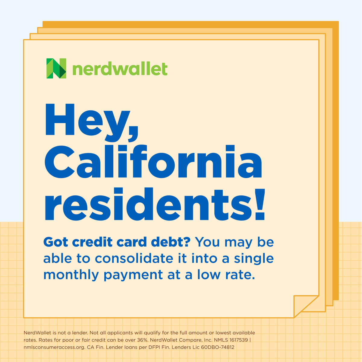 NerdWallet Facebook ad