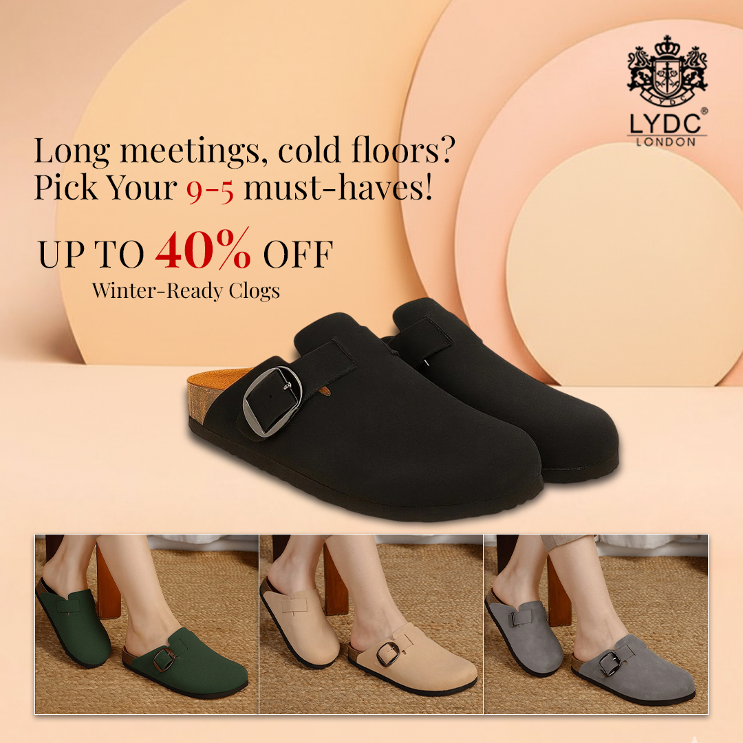 Lydc London Facebook ad: Cold floors, long calls, tired feet?