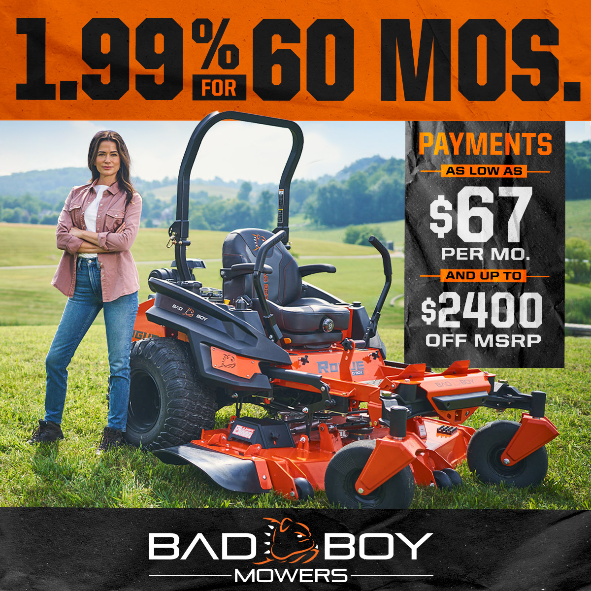Bad Boy Mowers Facebook ad