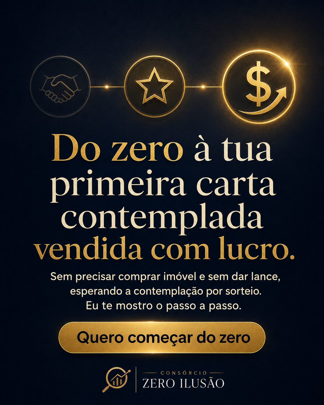 Consórcio Zero Ilusão Facebook ad: Comece por aqui, Consórcio Zero Ilusão