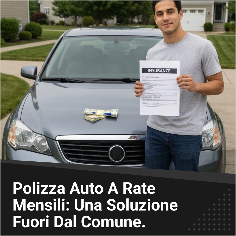 GoSearchable Corner Facebook ad: Polizza Assicurazione Auto Pagamento Mensile.