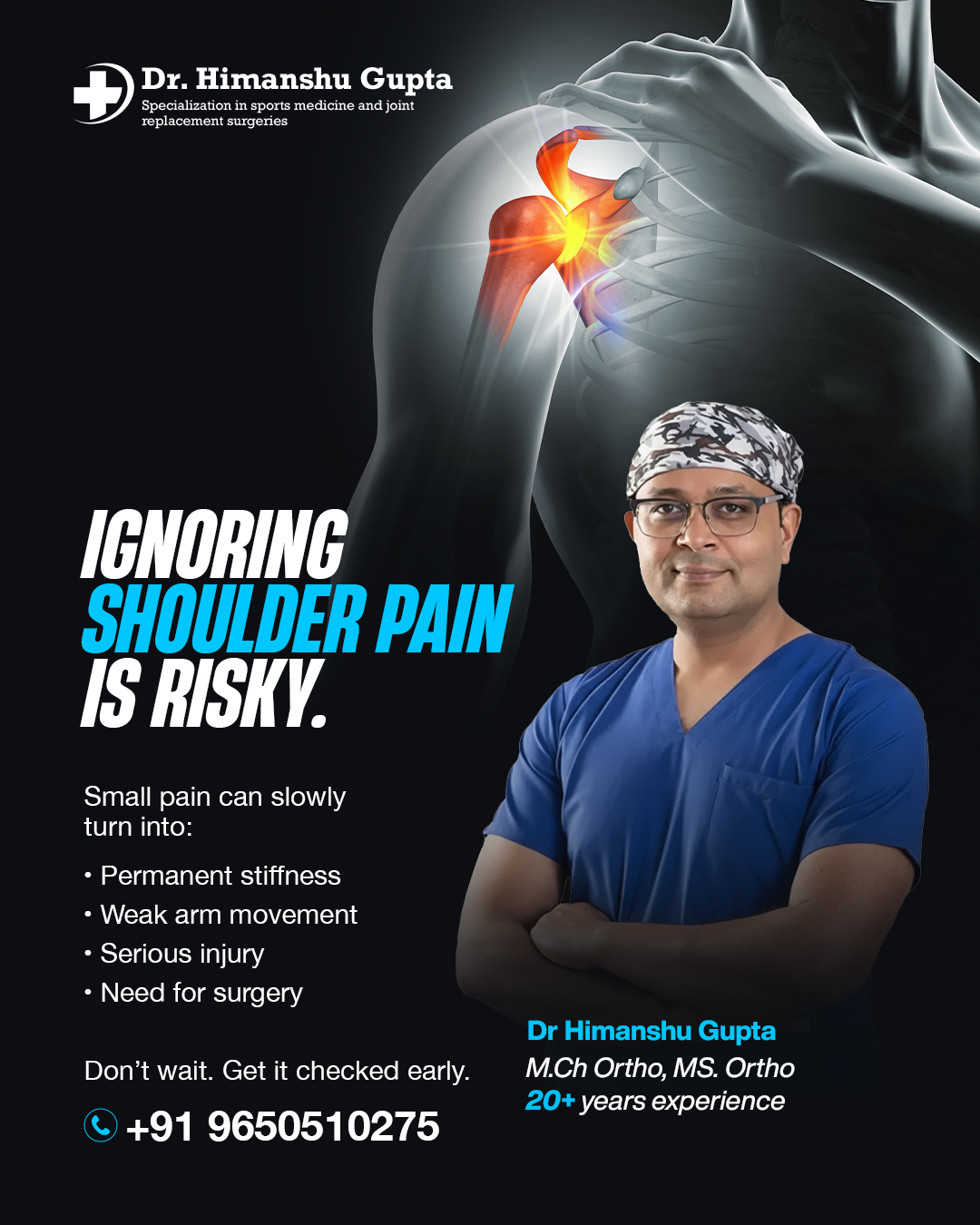 Dr. Himanshu Gupta Facebook ad: Struggling With Shoulder Stiffness?
